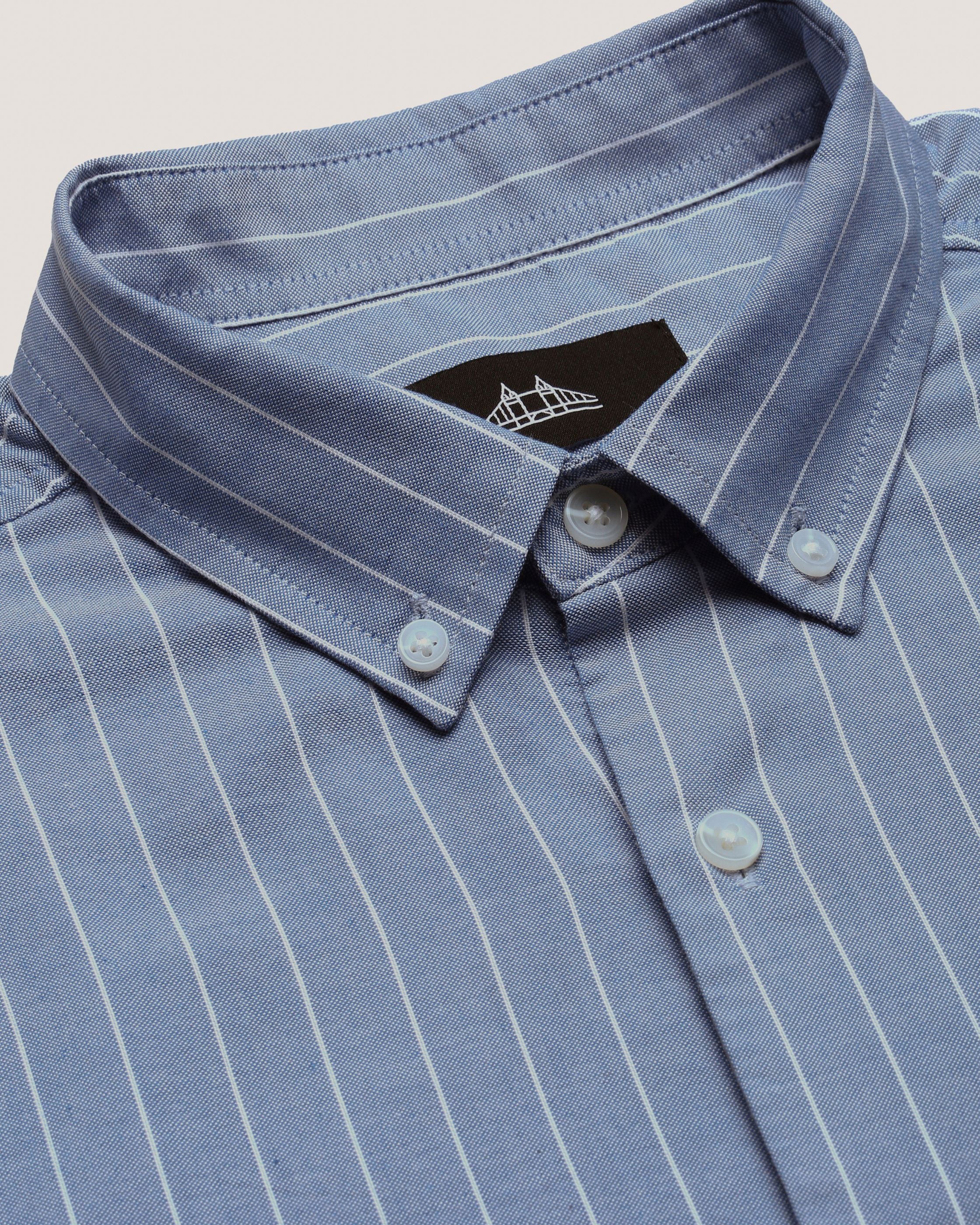 Men Blue Striped Shirt - Image 8