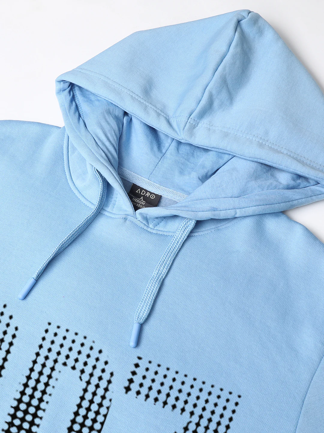 Men Blue Printed Hoodie - Image 5
