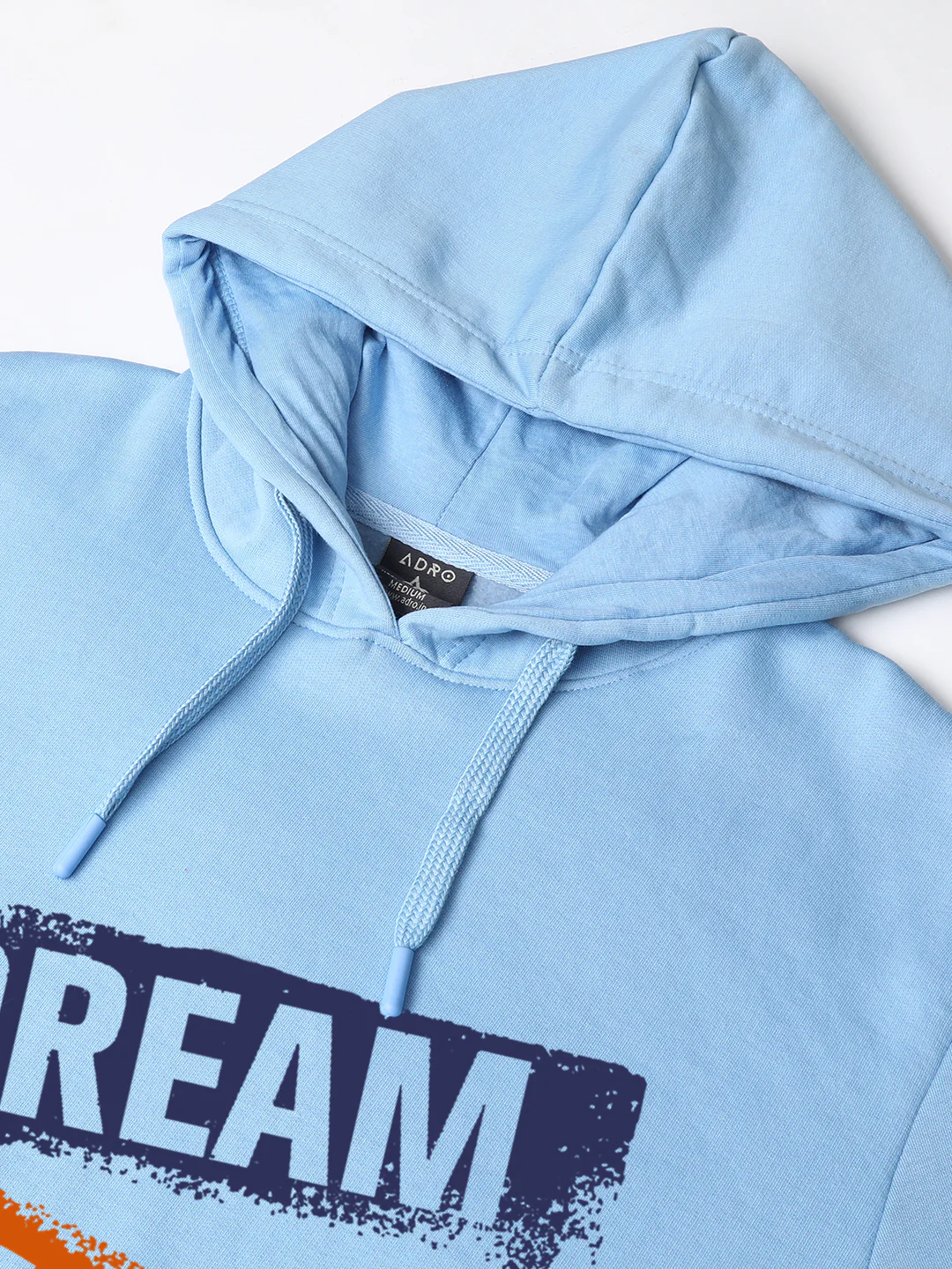 Men Blue Printed Hoodie - Image 5
