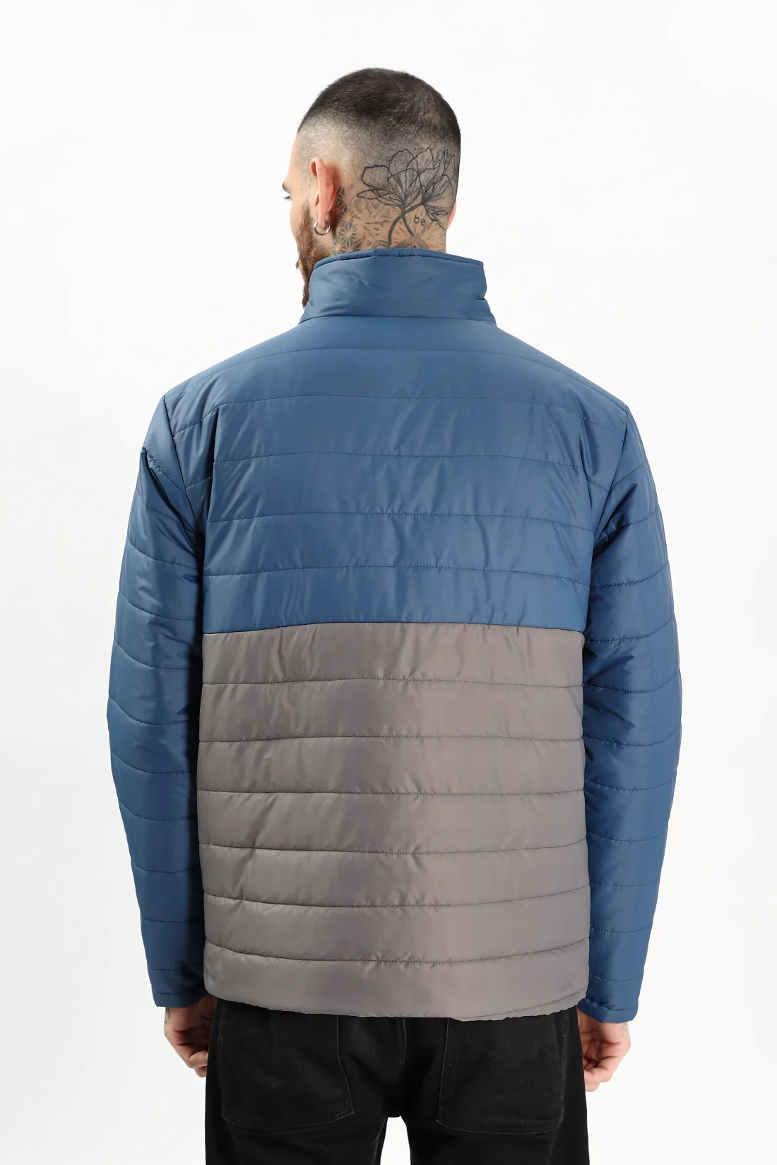 Men Blue Winter Ready Bomber Jacket - Image 2