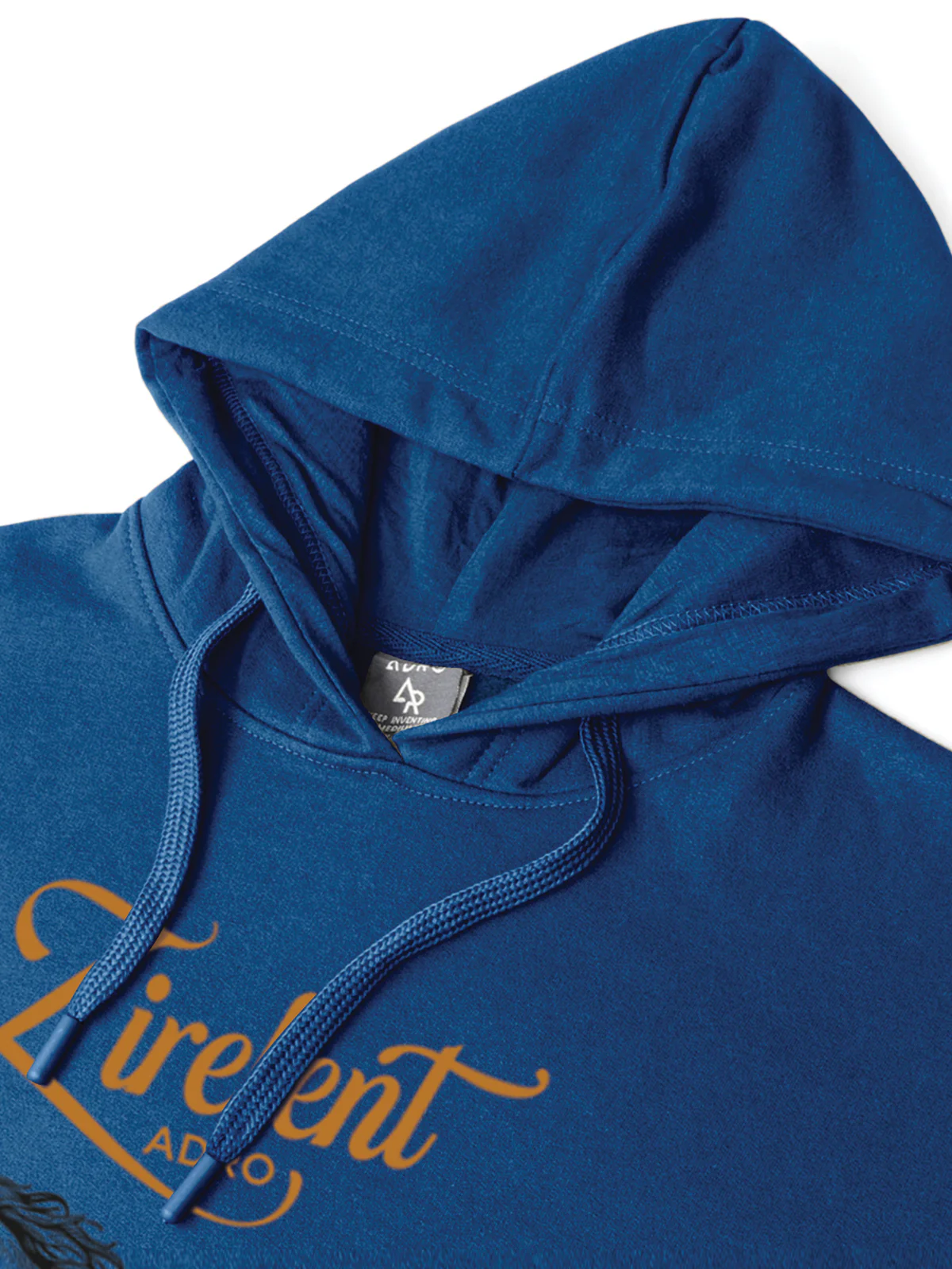 Men Blue Printed Hoodie - Image 3