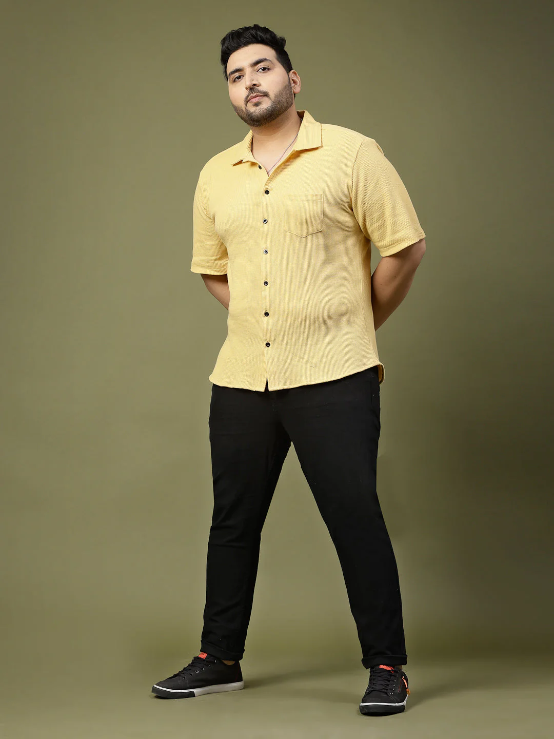 Men Bold Print Cotton Fabric Jersey Oversized Tshirt - Image 2