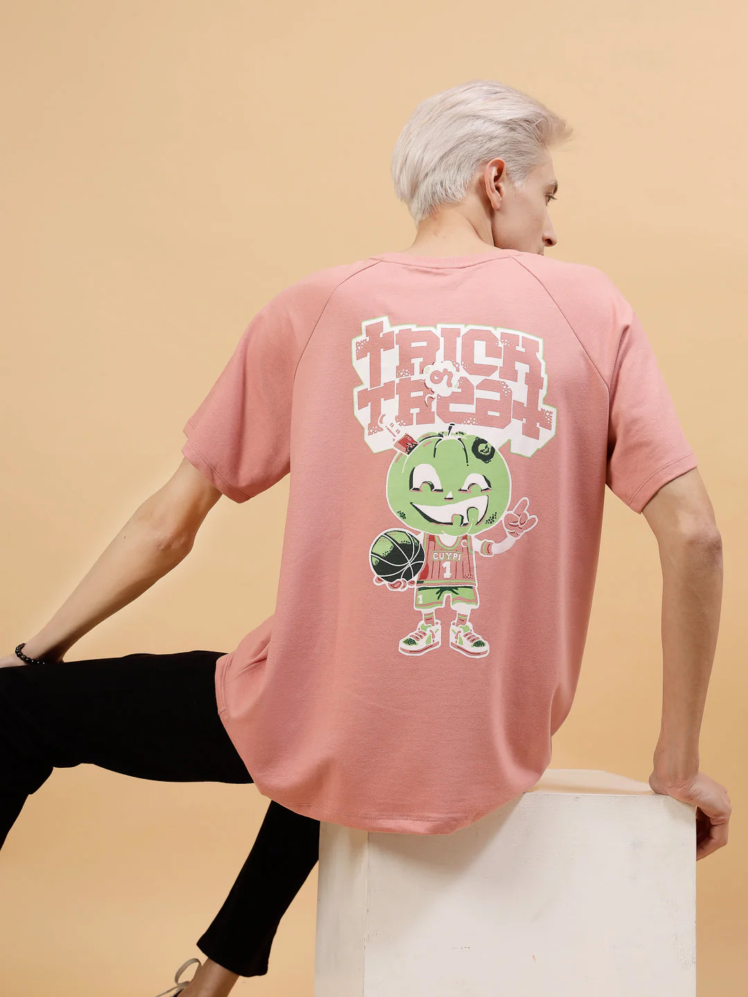 Men Bold Typography On Terry Raglan Sleeves Tees - Image 2