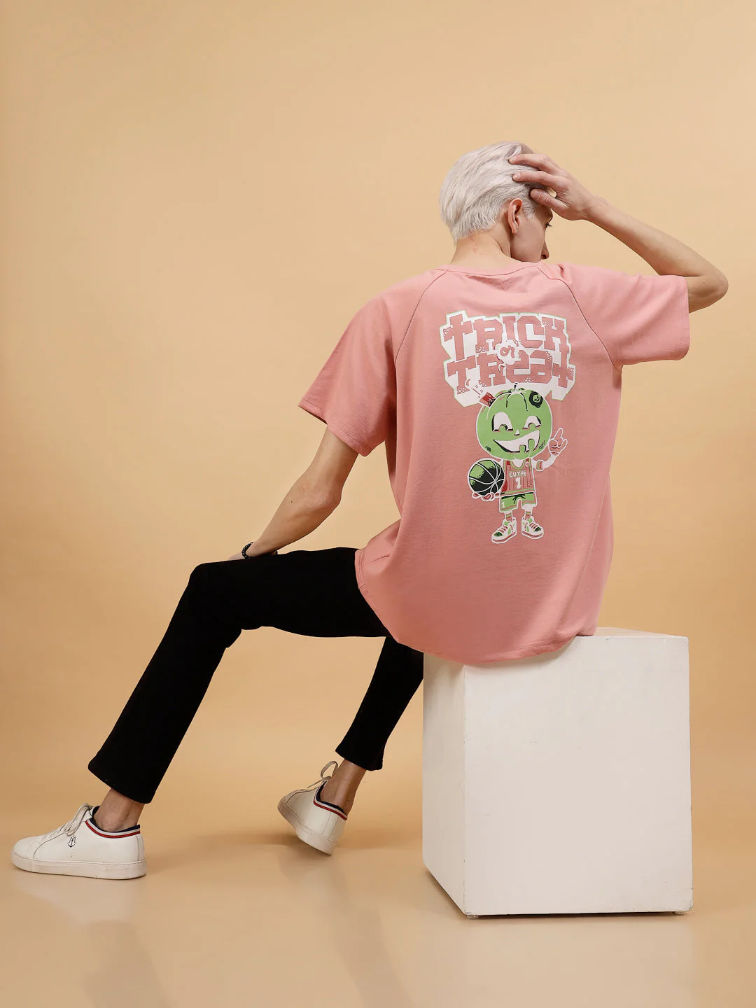 Men Bold Typography On Terry Raglan Sleeves Tees - Image 3