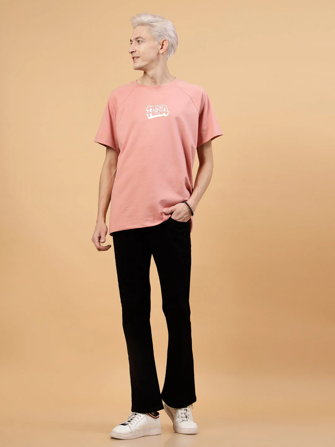 Men Bold Typography On Terry Raglan Sleeves Tees - Image 5