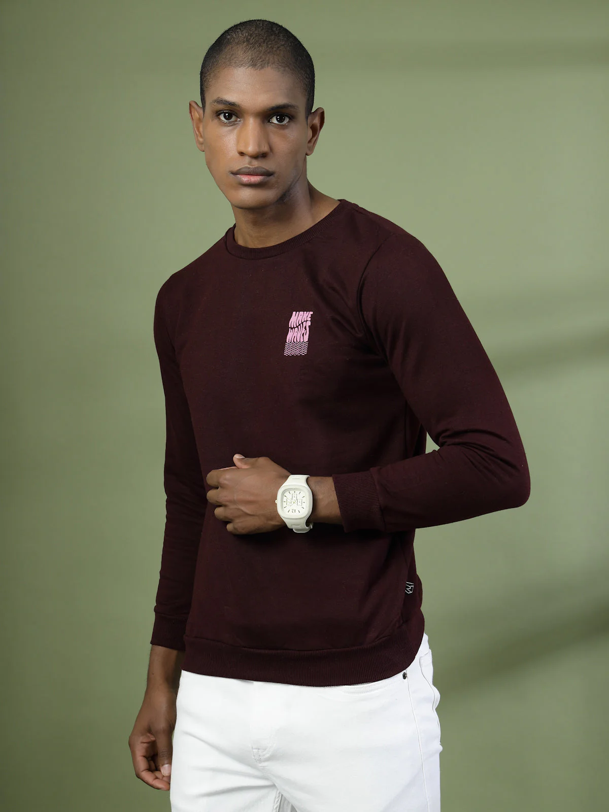 Men Bold Typography Oversized Sweatshirt - Image 4