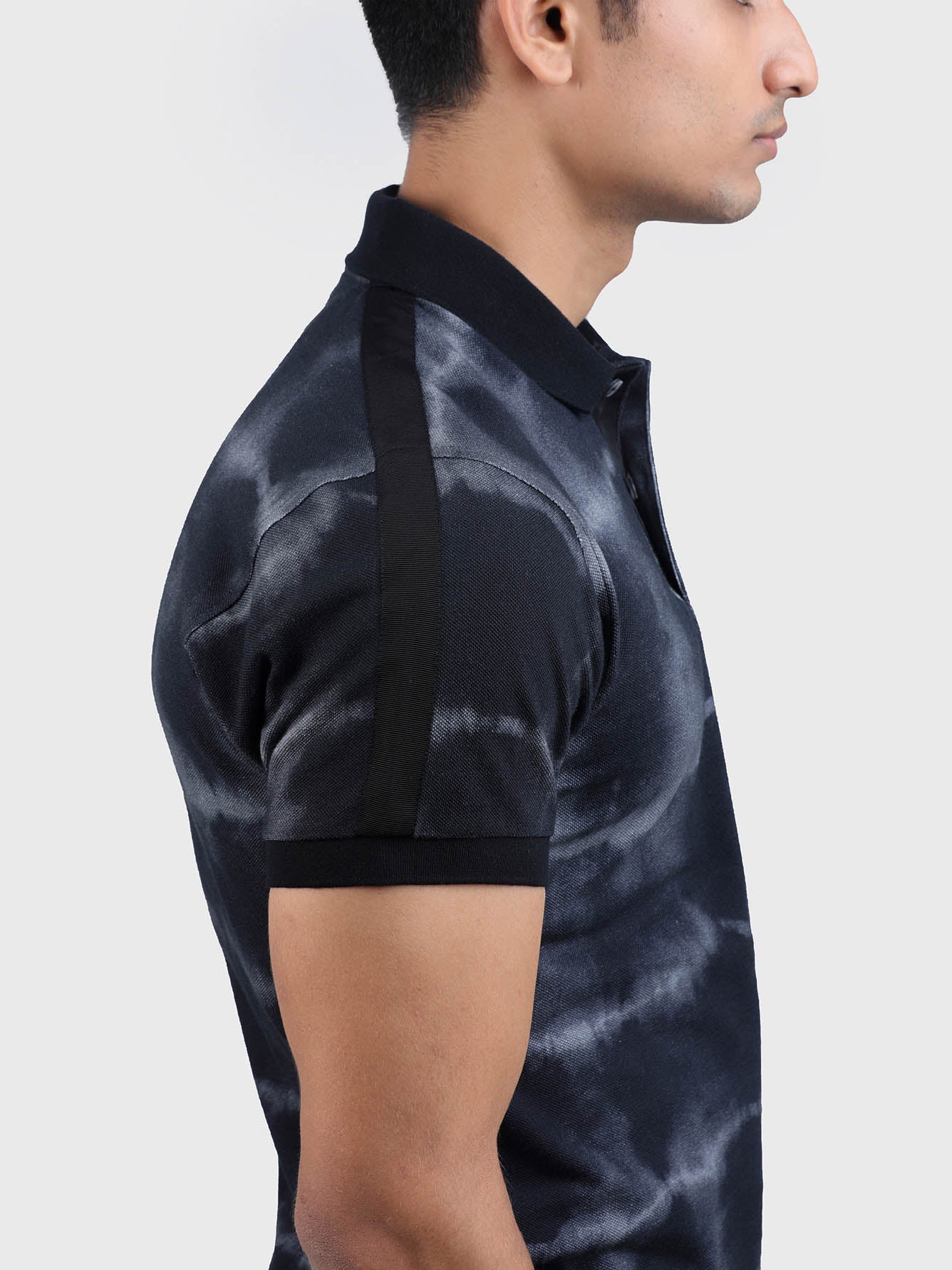 Men Embroidered Tie Dye Polo - Image 3