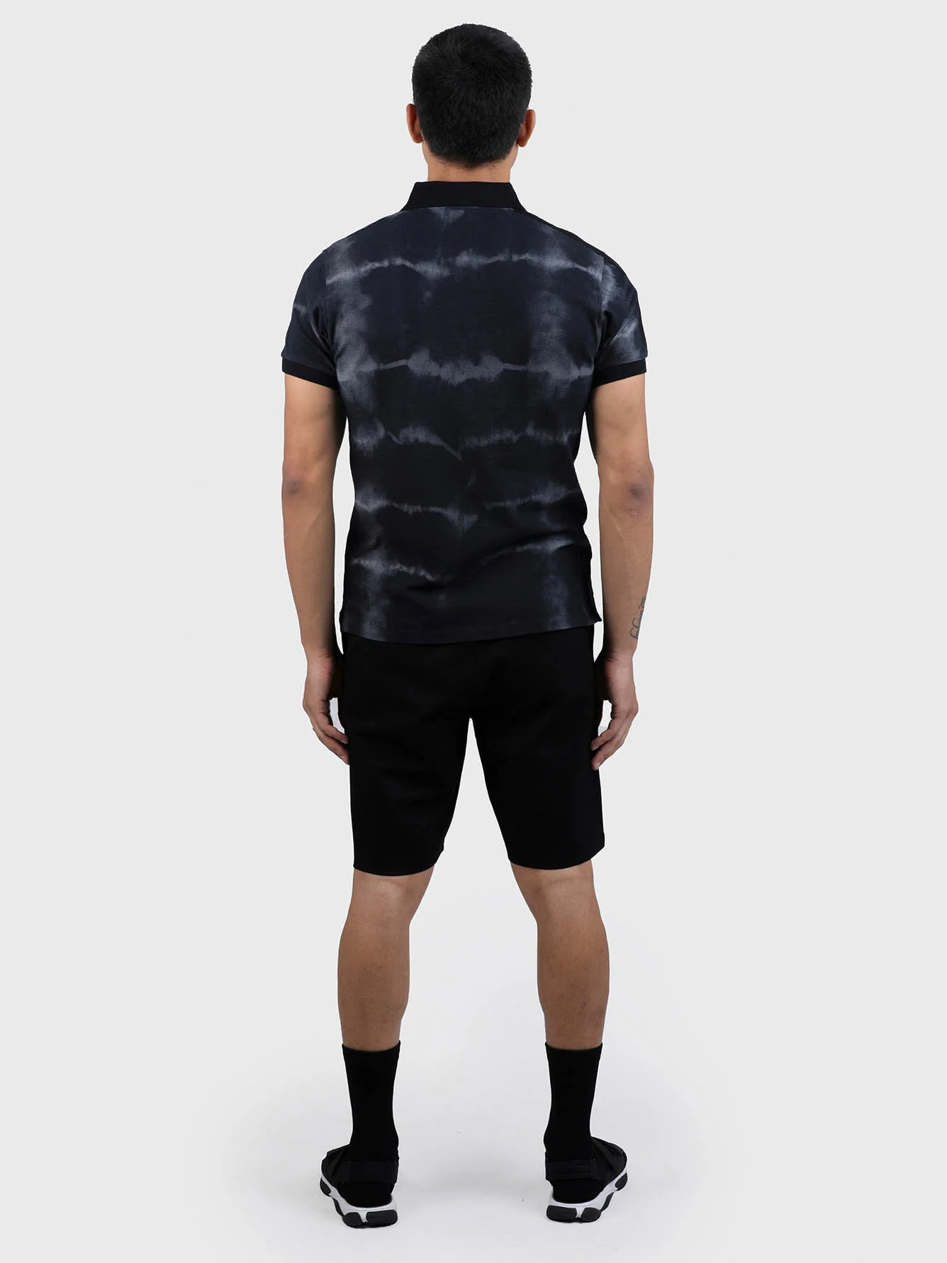 Men Embroidered Tie Dye Polo - Image 4