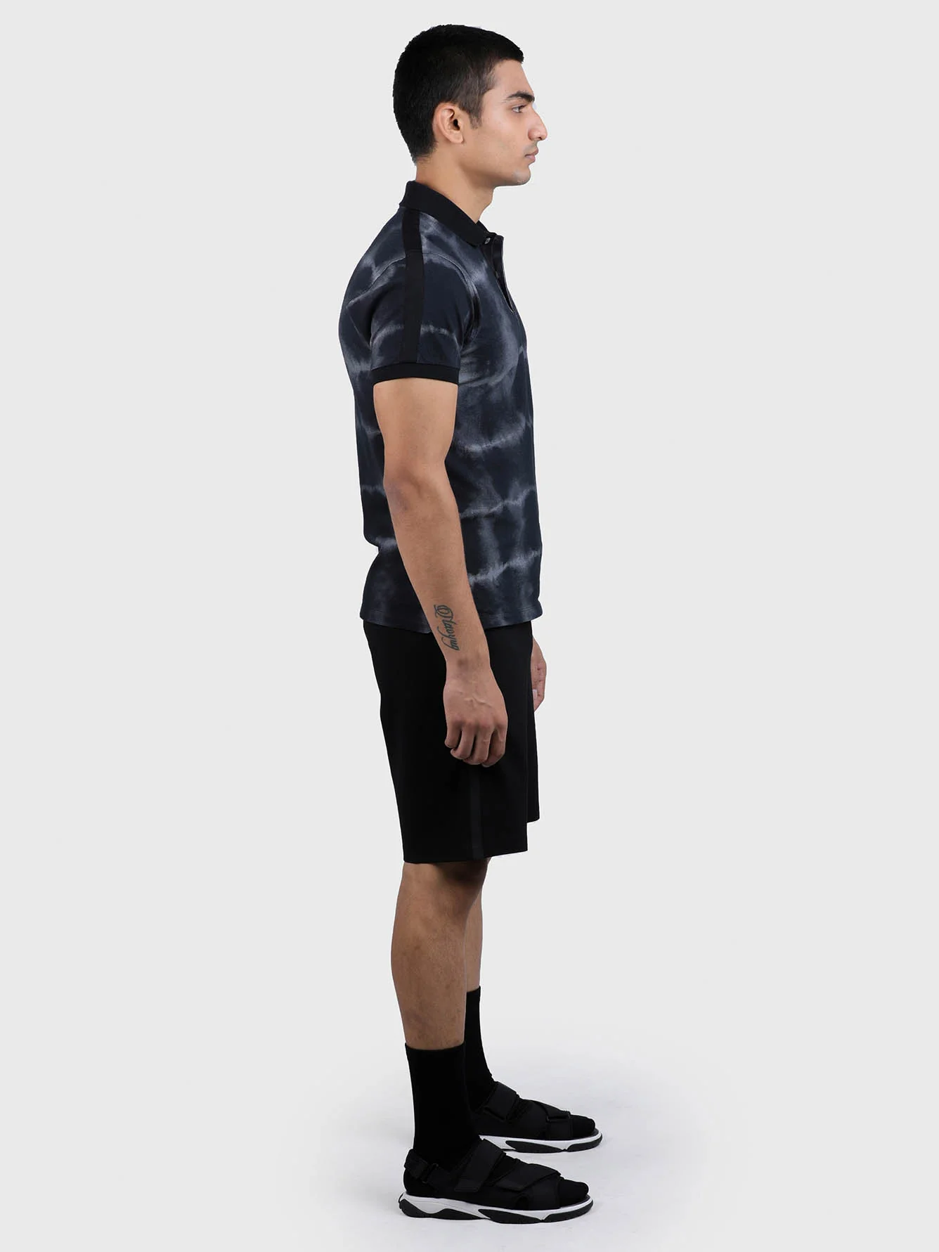Men Embroidered Tie Dye Polo - Image 5