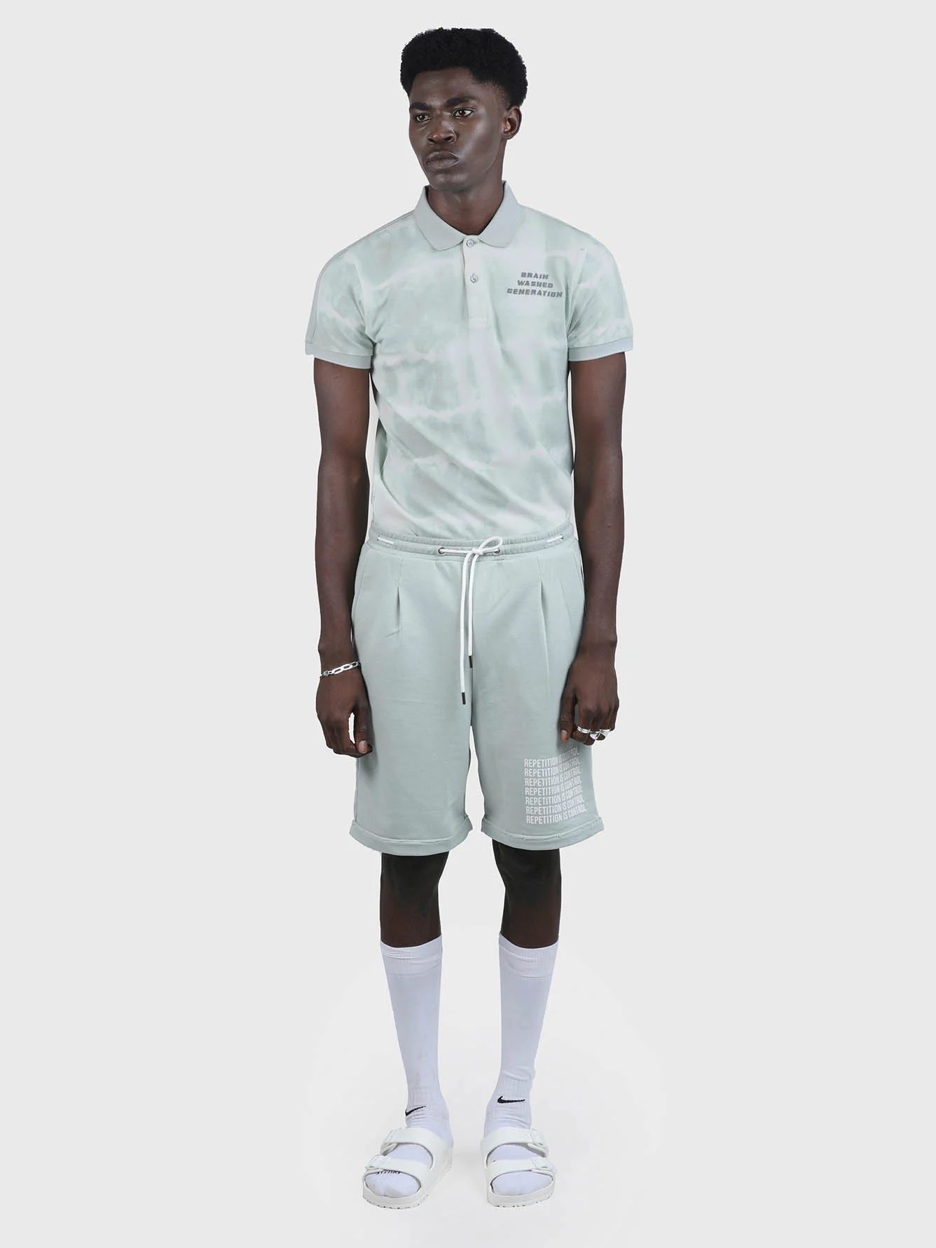 Men Embroidered Tie Dye Polo - Image 2