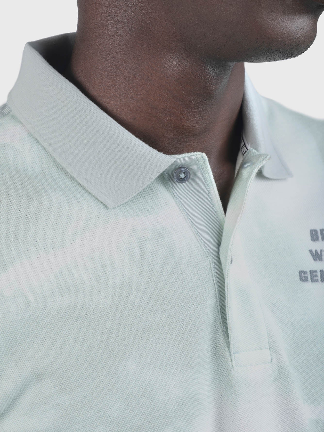 Men Embroidered Tie Dye Polo - Image 4