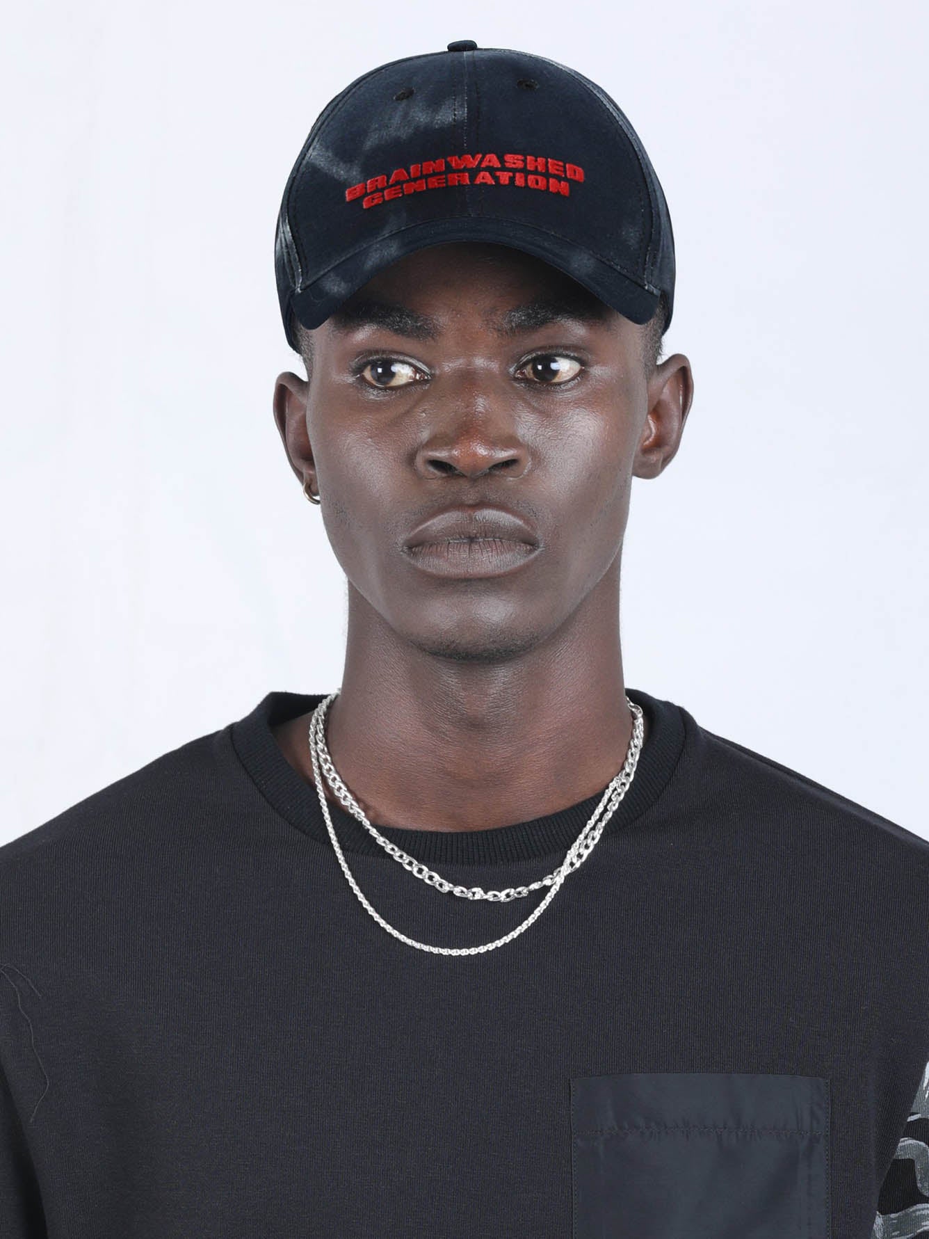 Men Tie Dye Embroidered Cap - Image 2