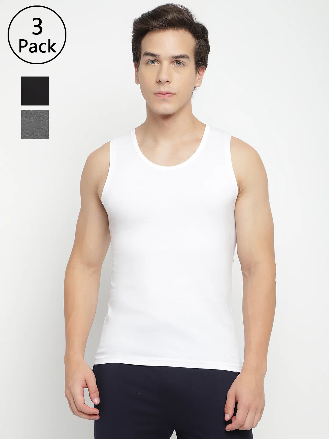 Men Broad Support Vest (Pack of 3)