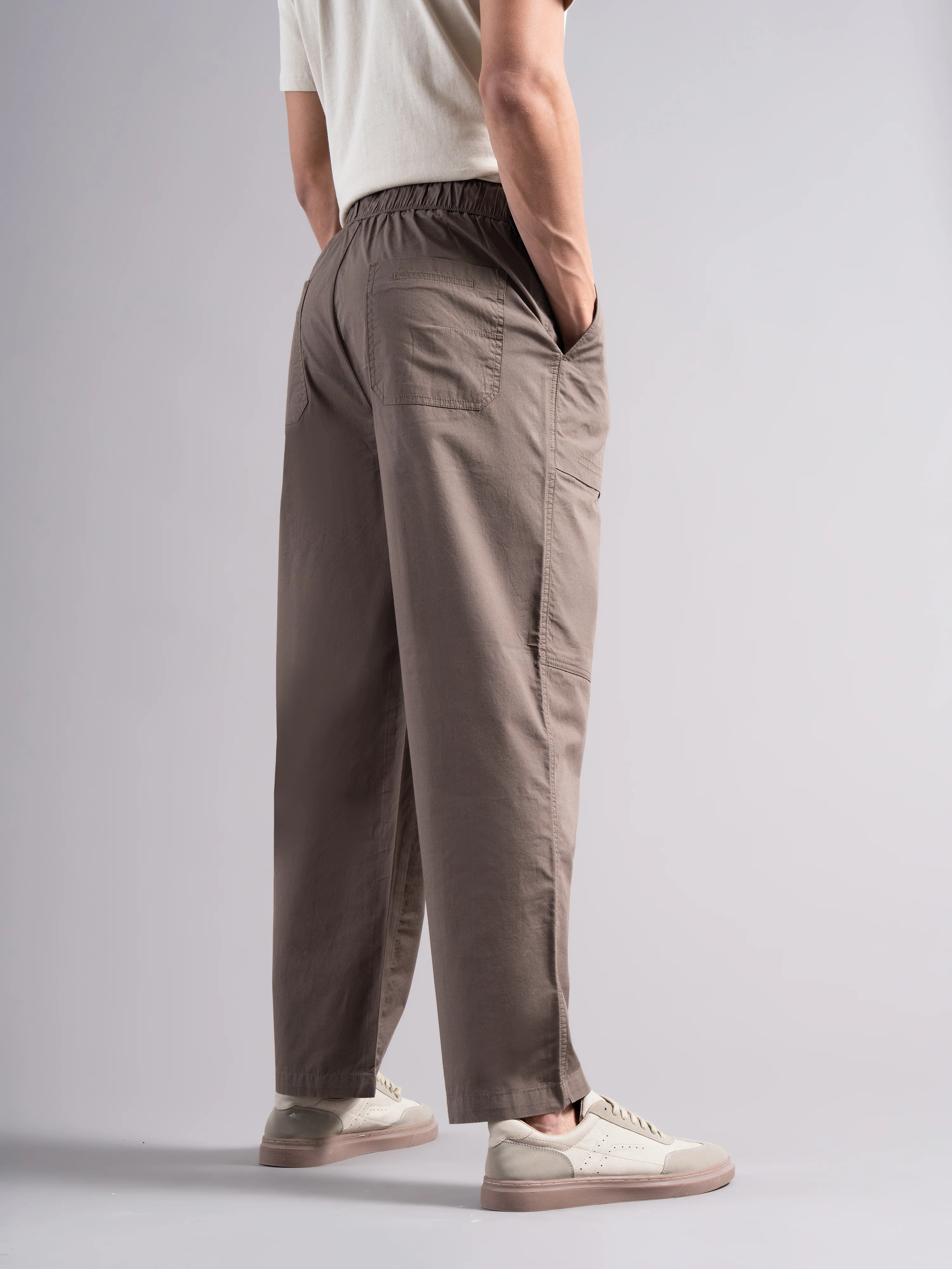 Men Brown Buckle Waist Trousers - Image 2