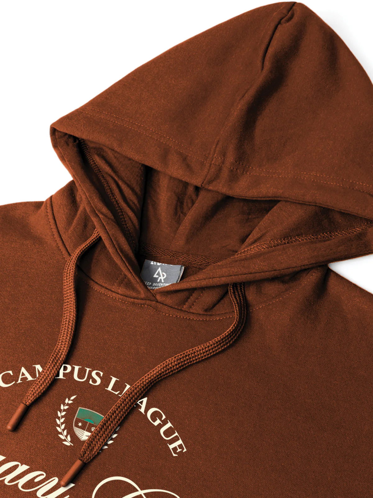 Men Brown Printed Hoodie - Image 3