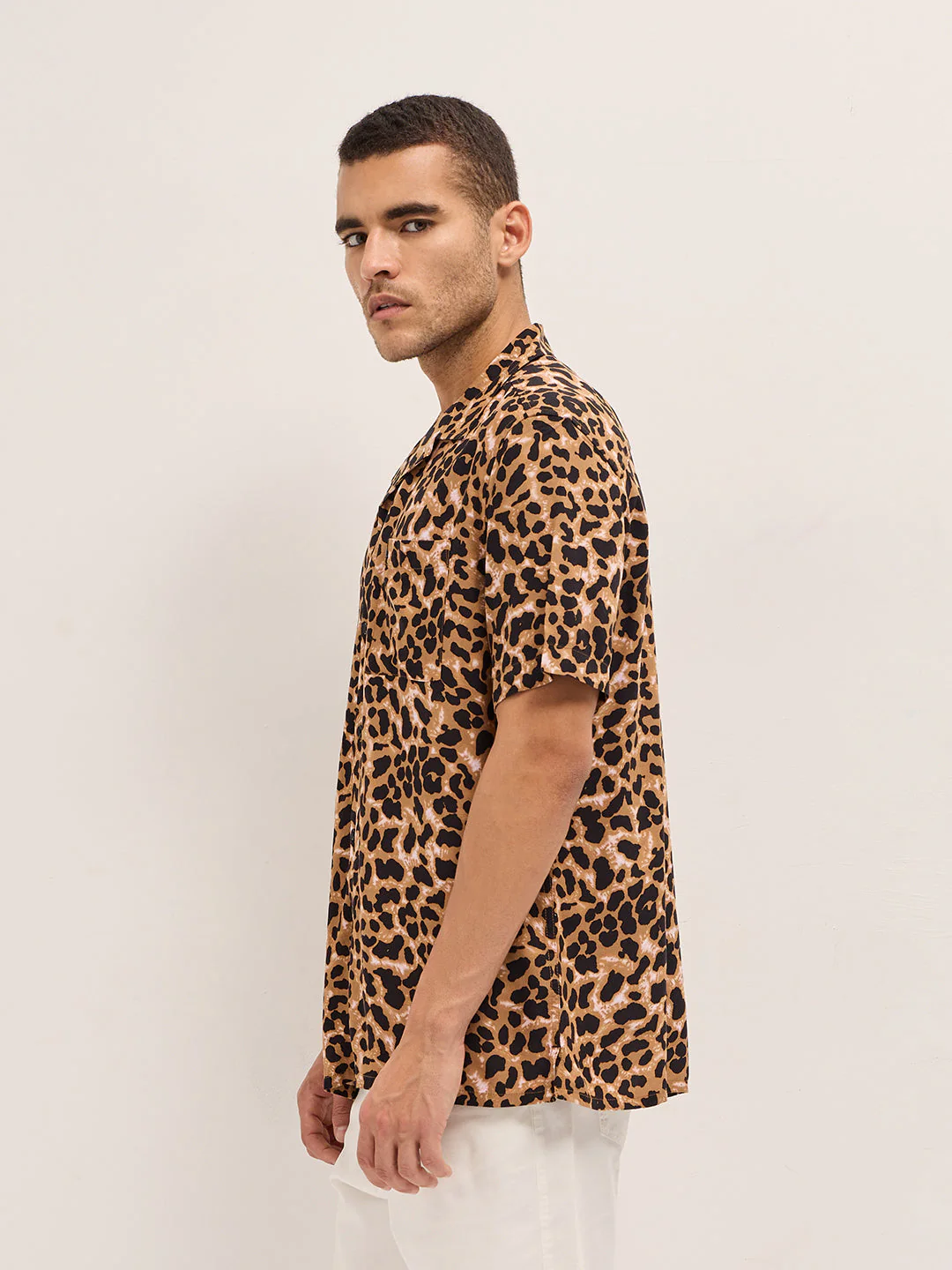 Men Brown Casual Shirt - Image 3