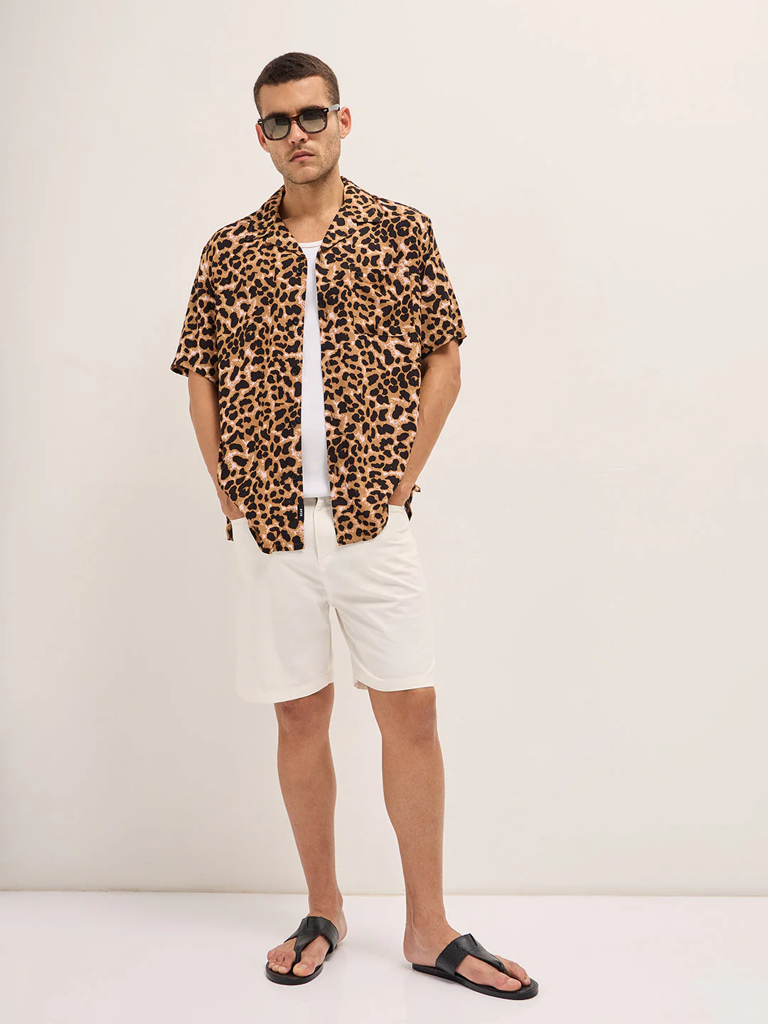 Men Brown Casual Shirt - Image 4
