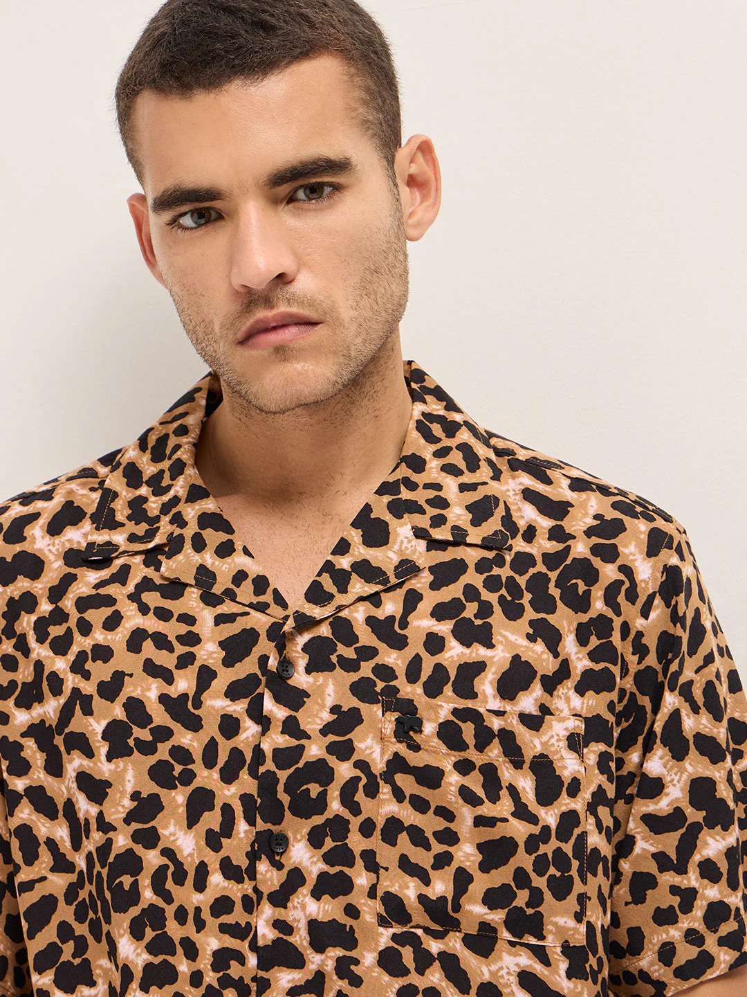 Men Brown Casual Shirt - Image 5