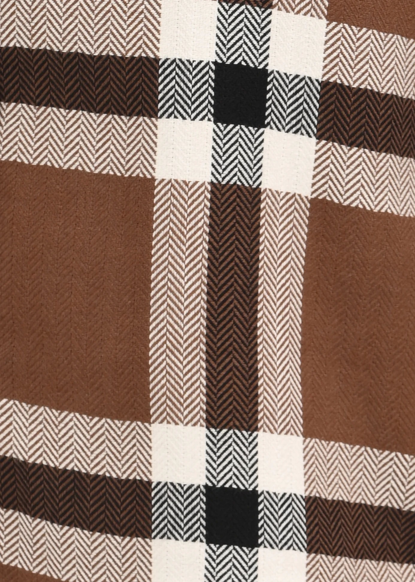 Men Brown Check Shirt - Image 2