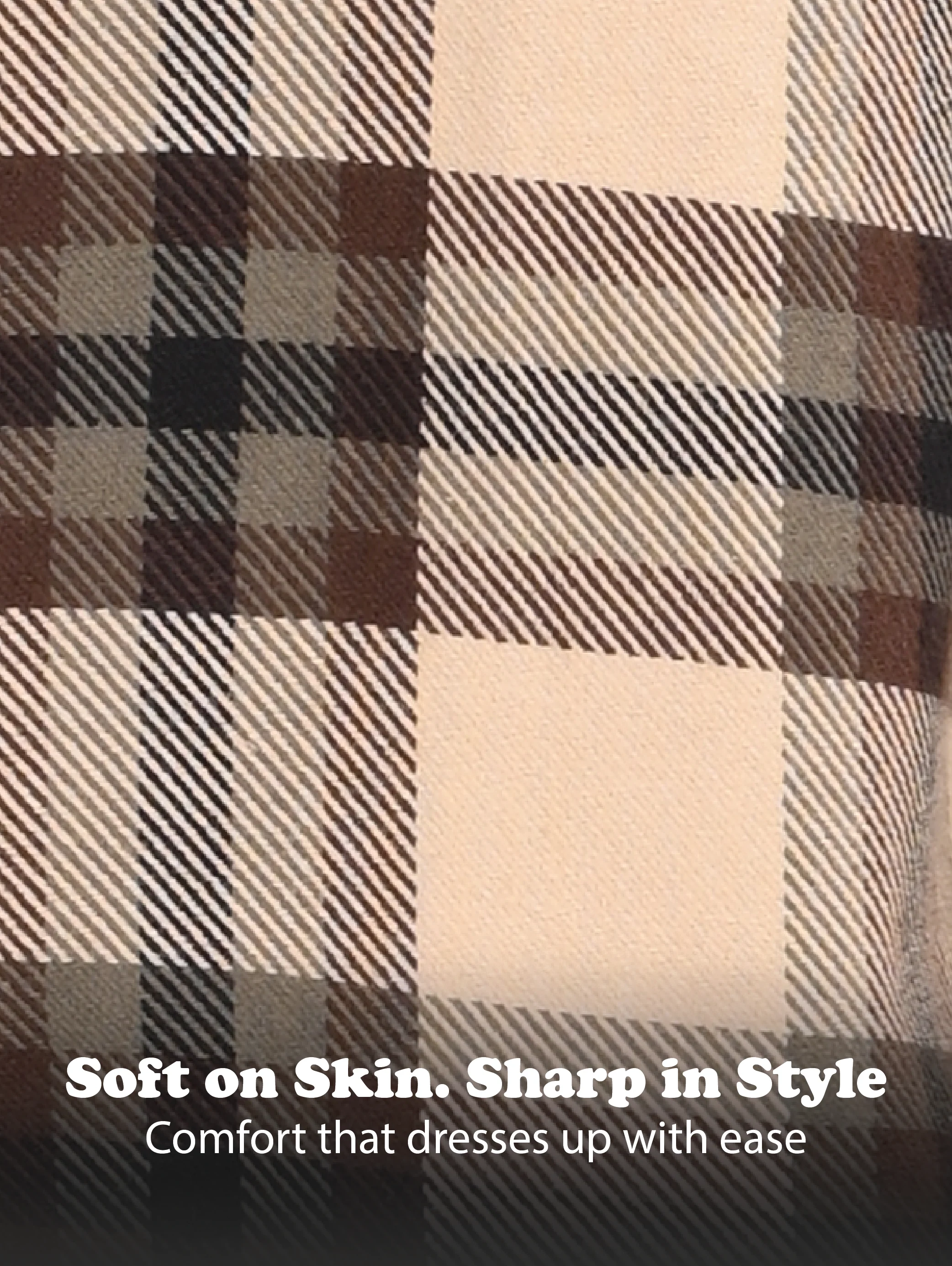 Men Brown Classic Checked Shirt - Image 13