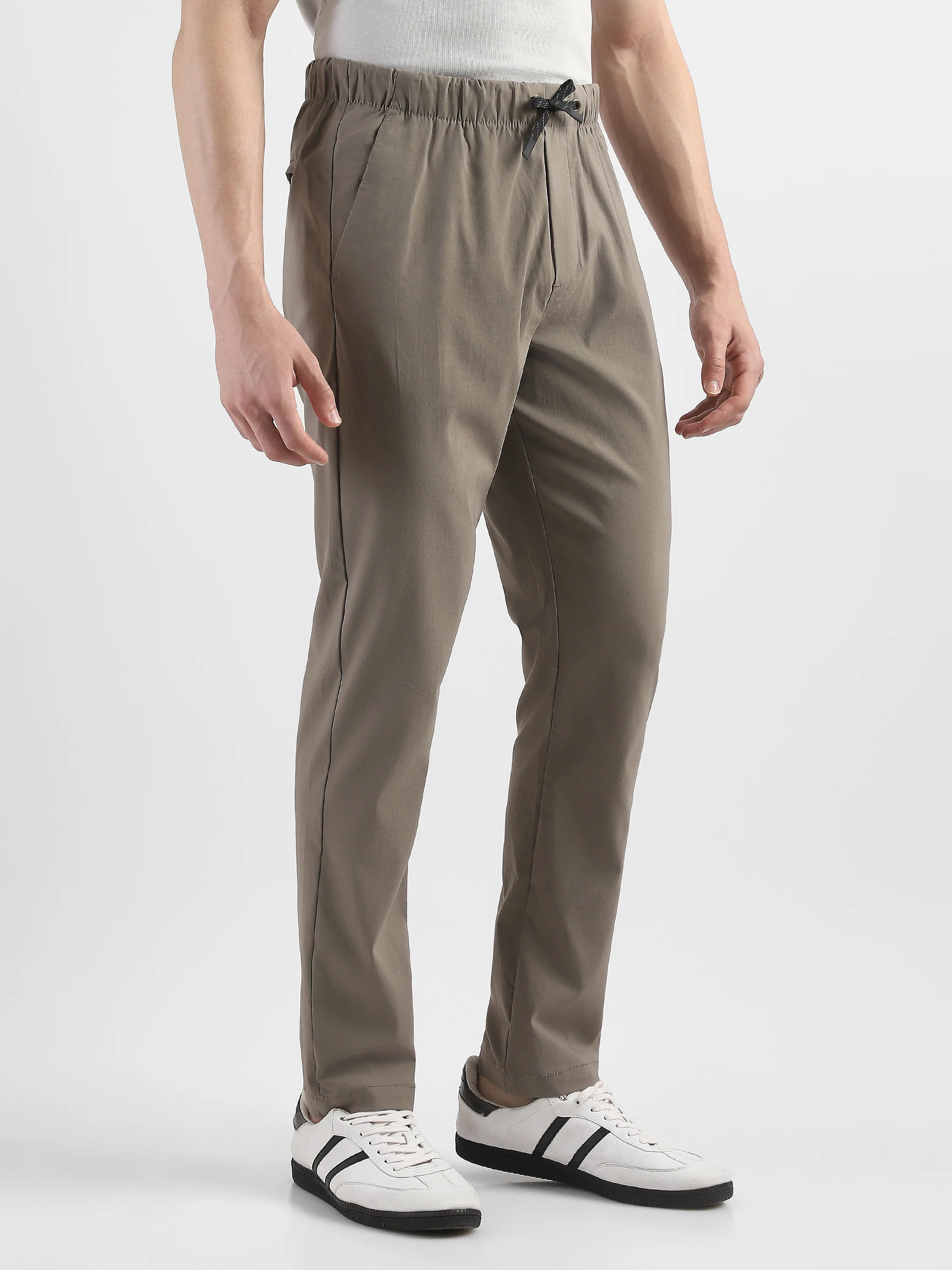 Men Brown Polyester Blend Pants - Image 2