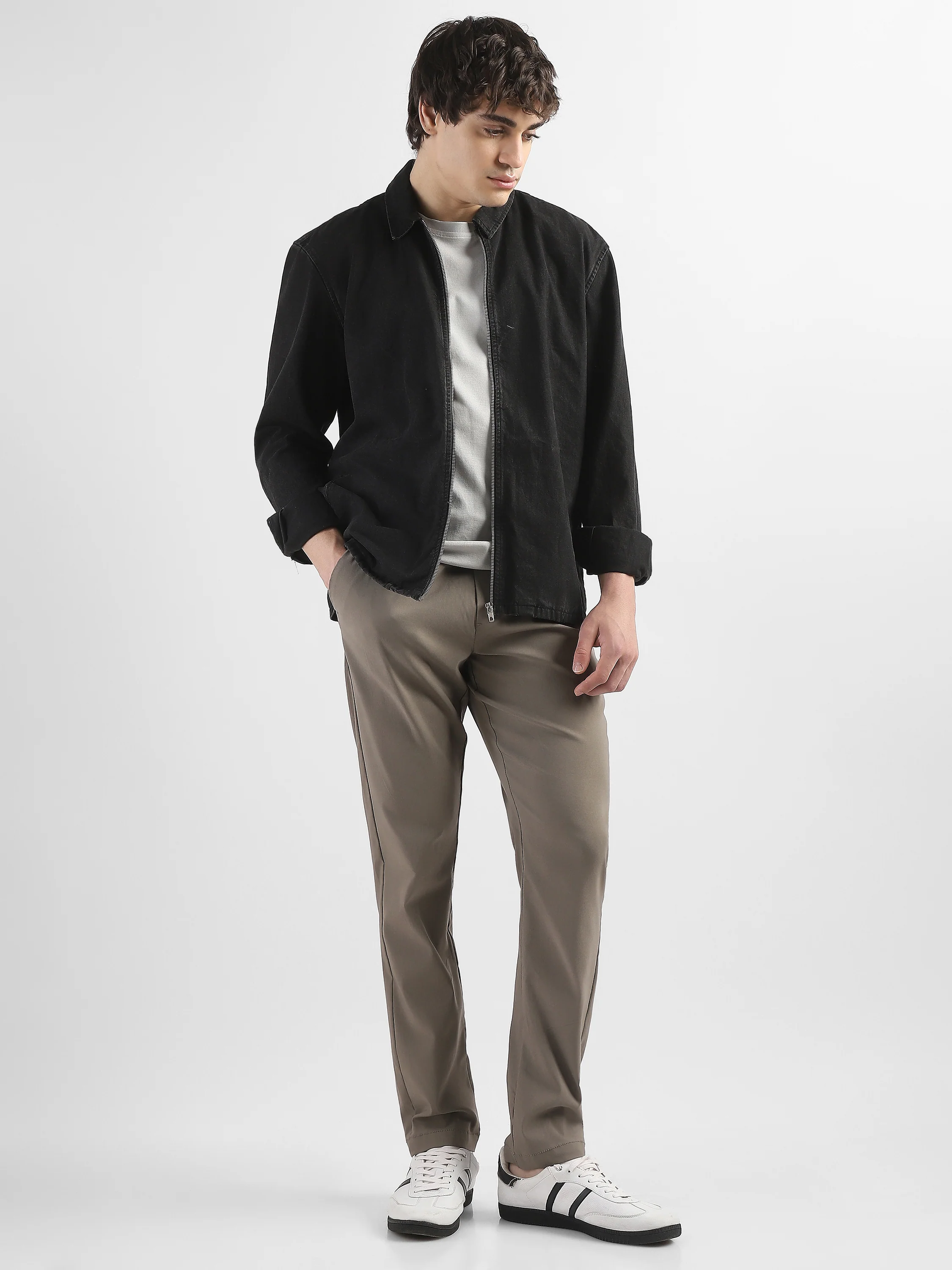 Men Brown Polyester Blend Pants - Image 3