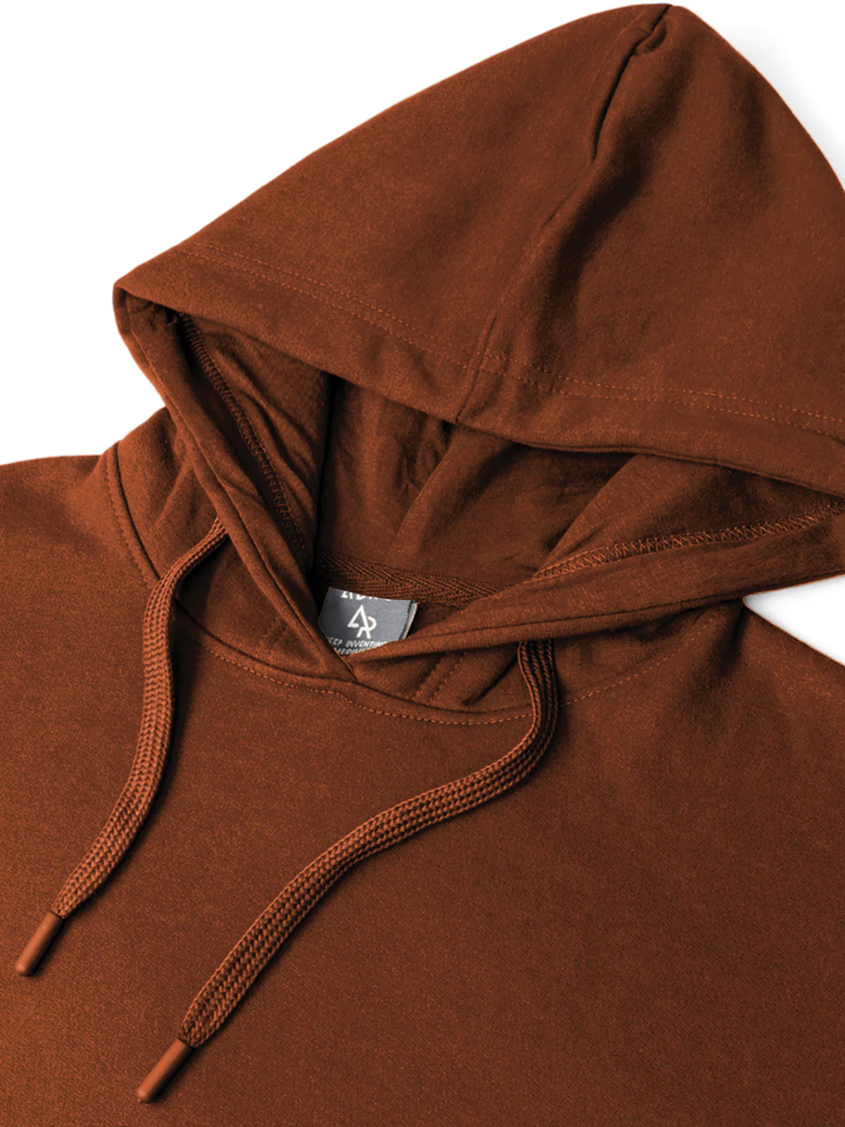 Men Brown Cotton Fleece Hoodie - Image 5