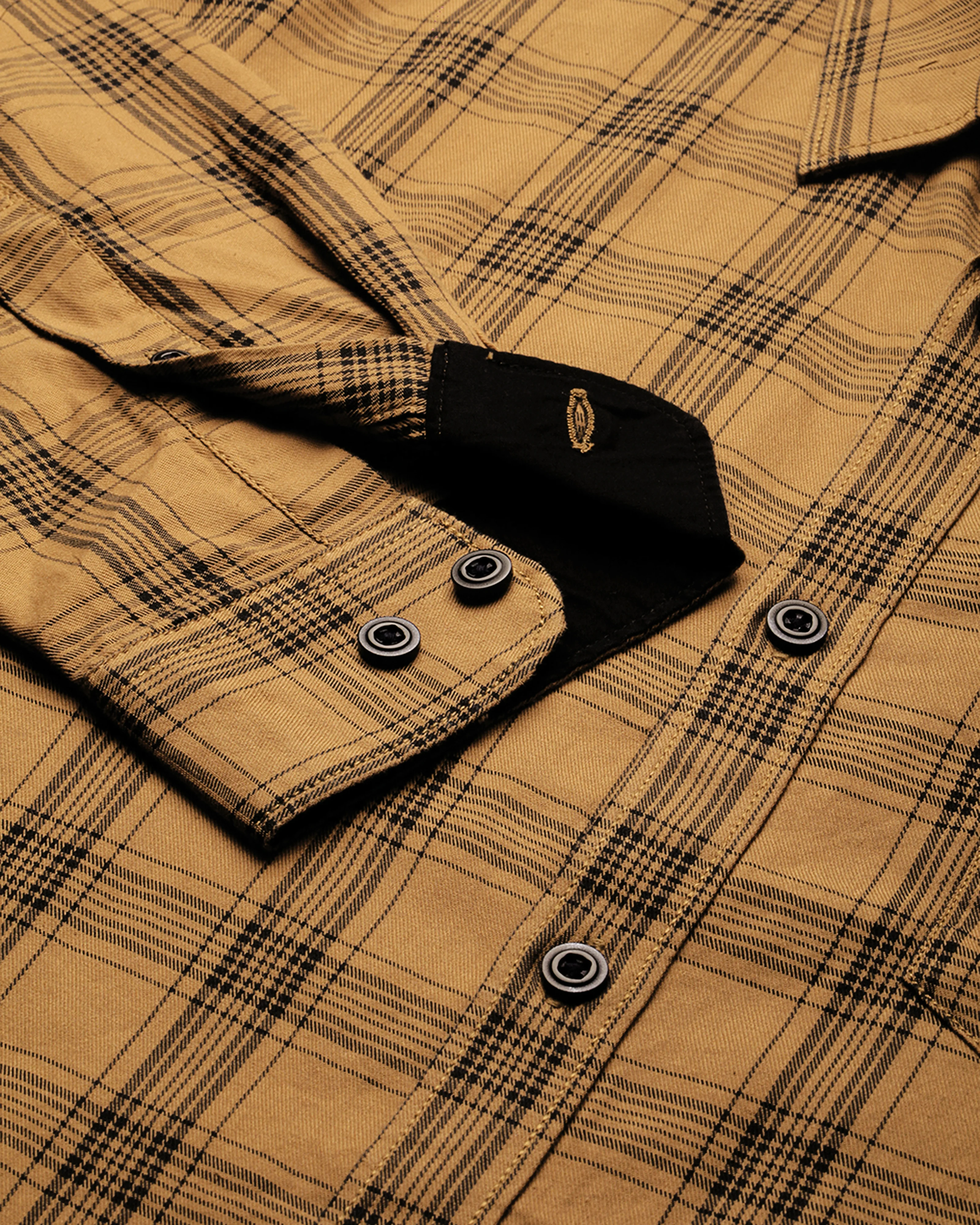 Men Brown Cotton Slim Shirt - Image 4