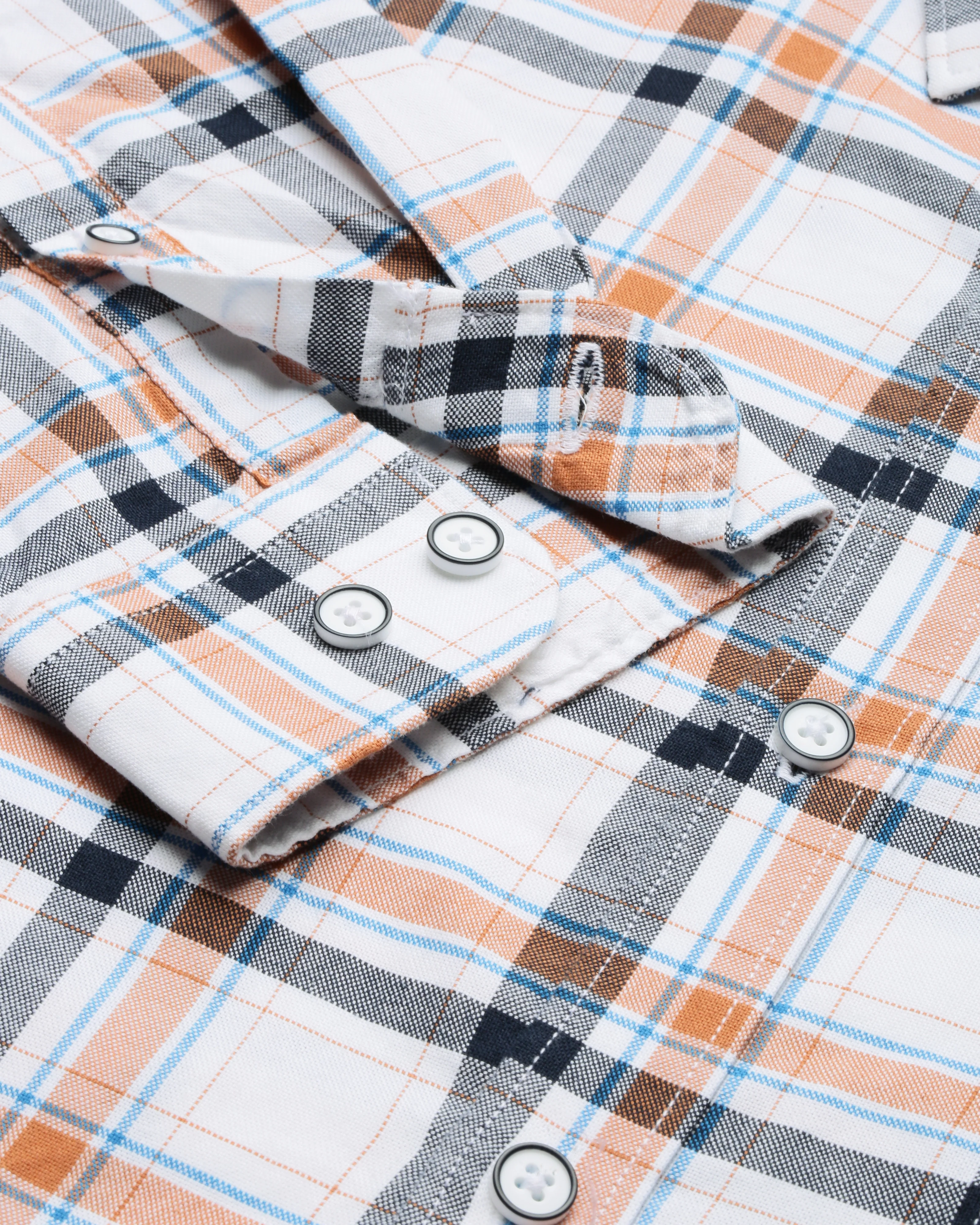 Men Brown Cotton Slim Shirt - Image 4