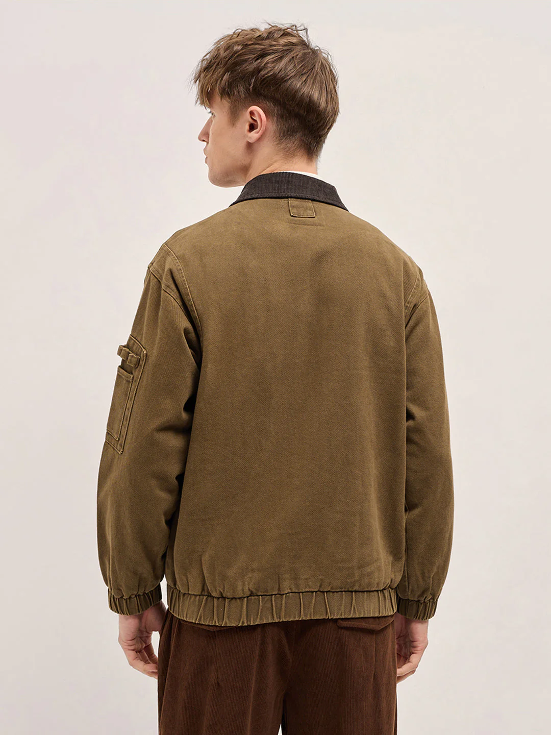 Men "Brown Denim Jacket - Image 2
