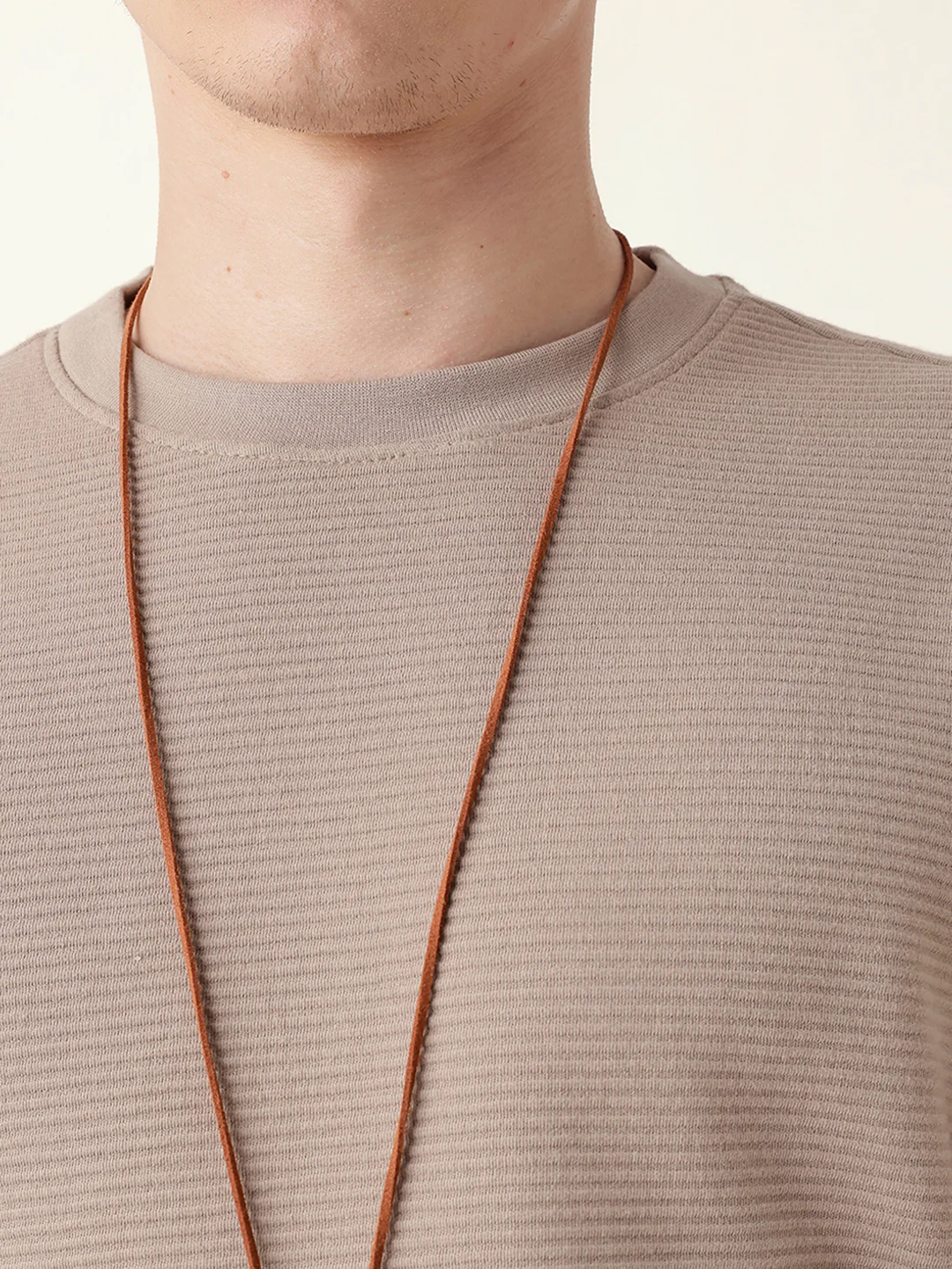 Men Brown Full Sleeve Regular T-Shirt - Image 6