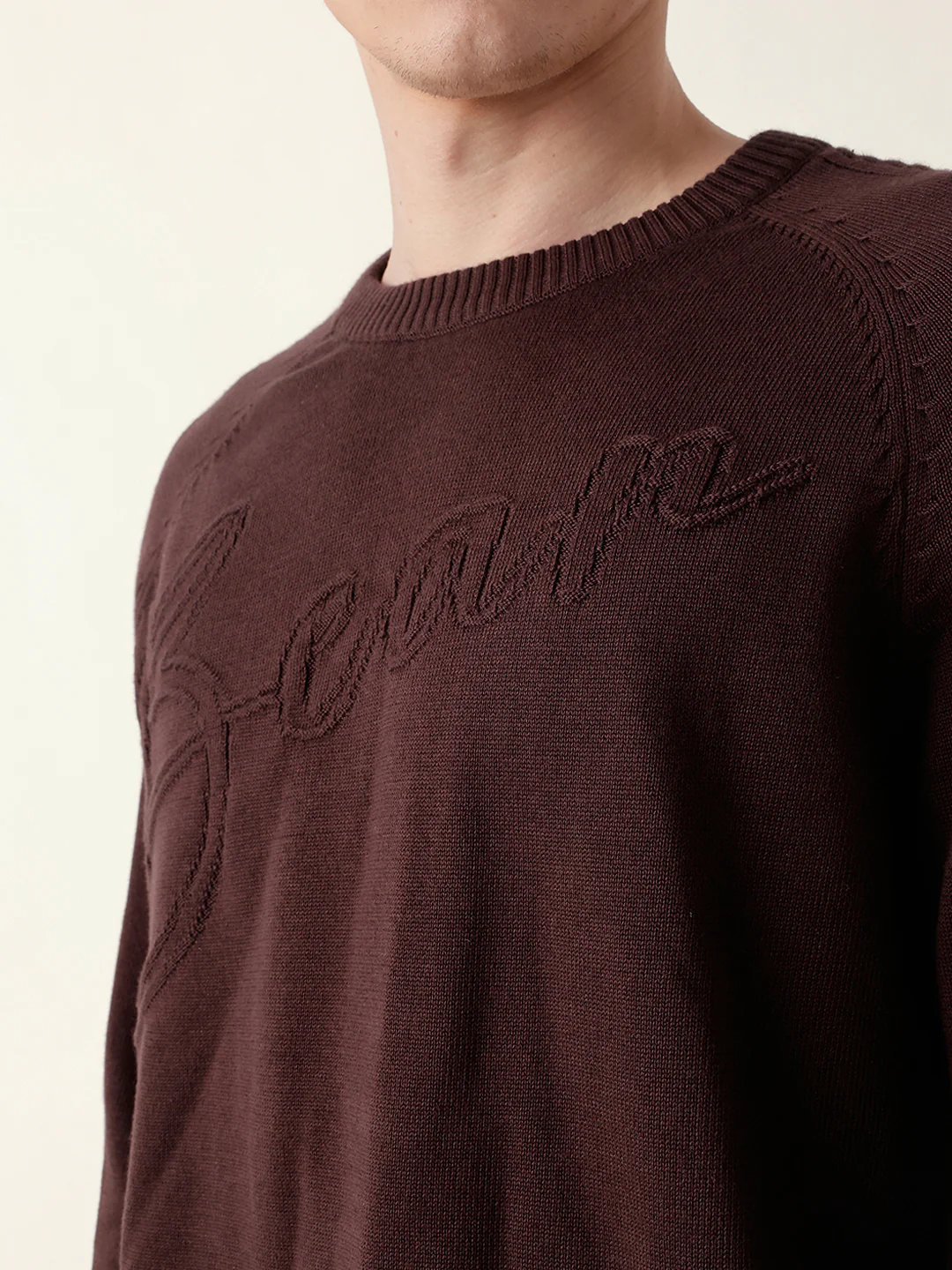 Men Brown Full Sleeve Relax T-Shirt - Image 5