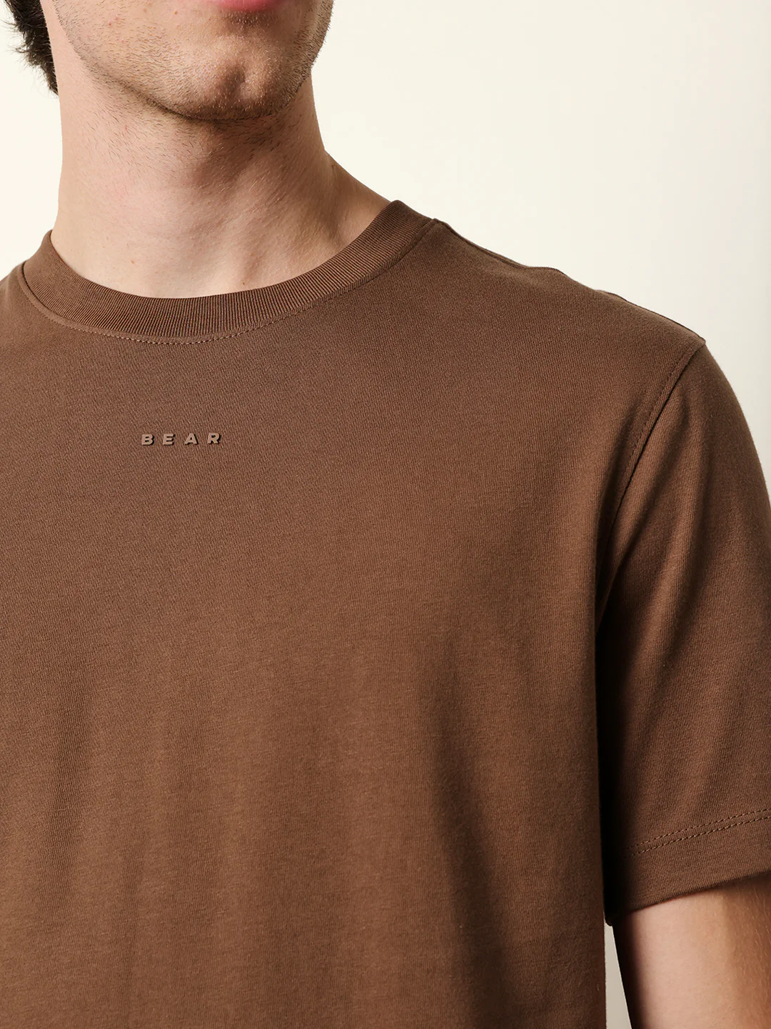 Men Brown Half Sleeve Regular T-Shirt - Image 6