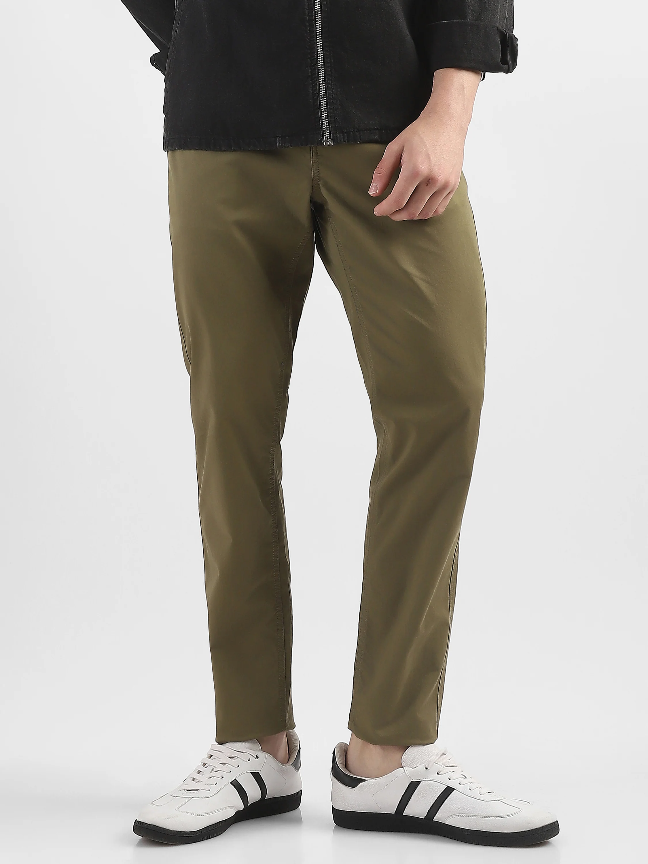 Men Brown Mid Rise Regular Fit Trouser - Image 2