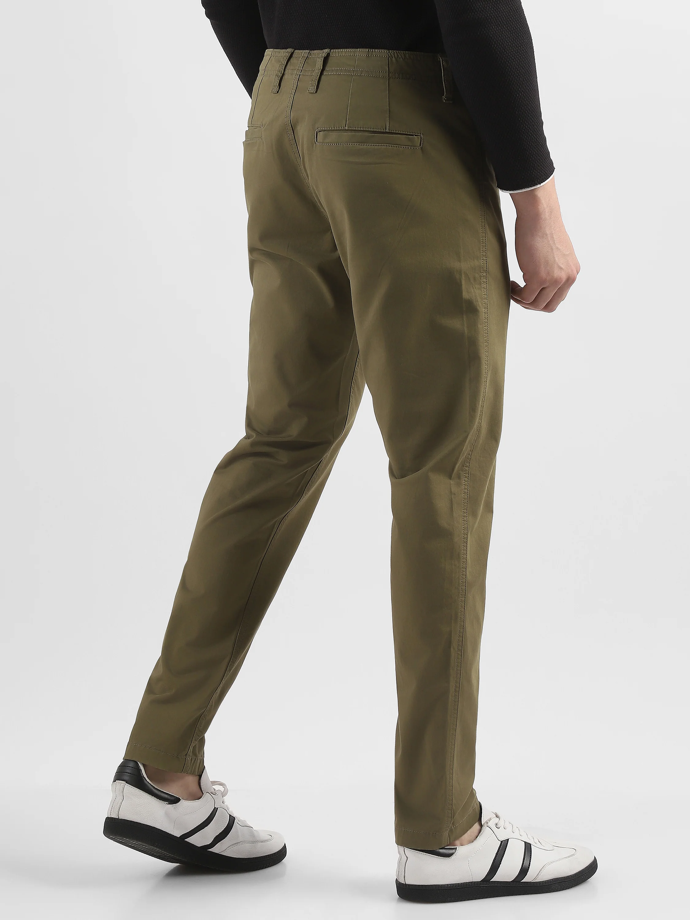 Men Brown Mid Rise Regular Fit Trouser - Image 3