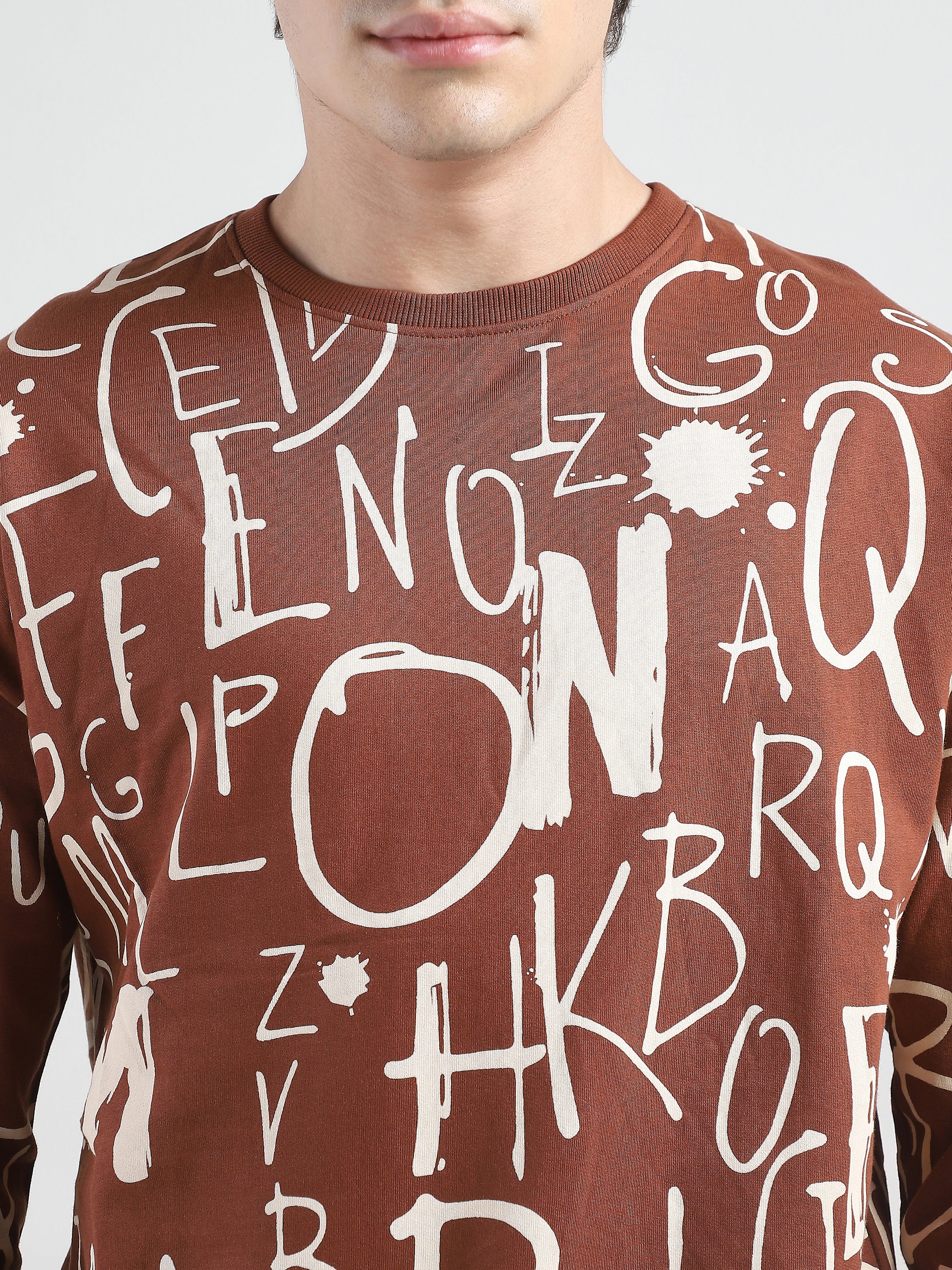 Men Brown Oversized Co-ord Set - Image 3