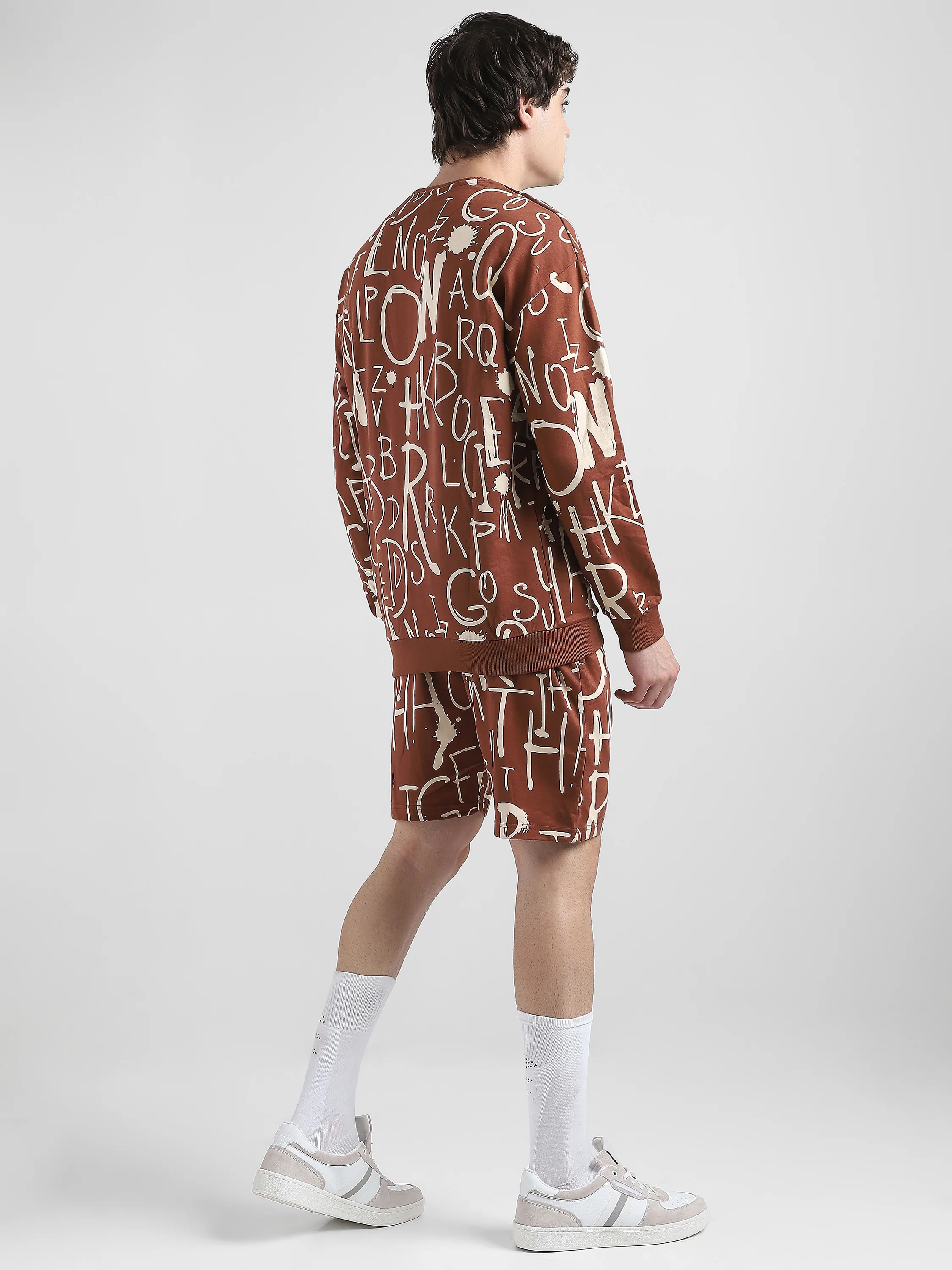 Men Brown Oversized Co-ord Set - Image 6