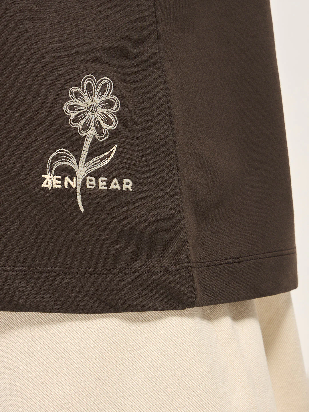 Men Brown Oversized Crew Neck T-Shirt - Image 6