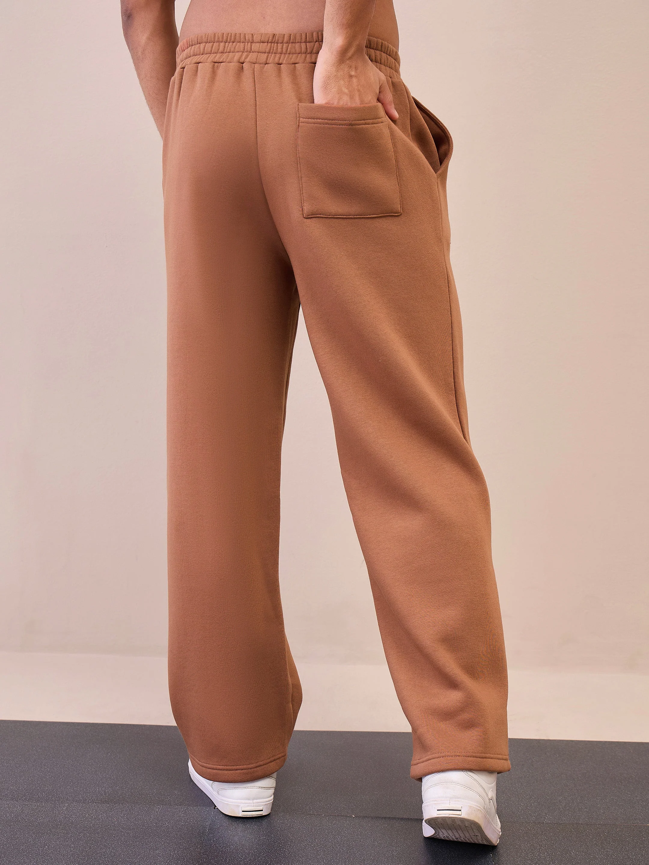 Men Brown Oversized Sweatpants - Image 2