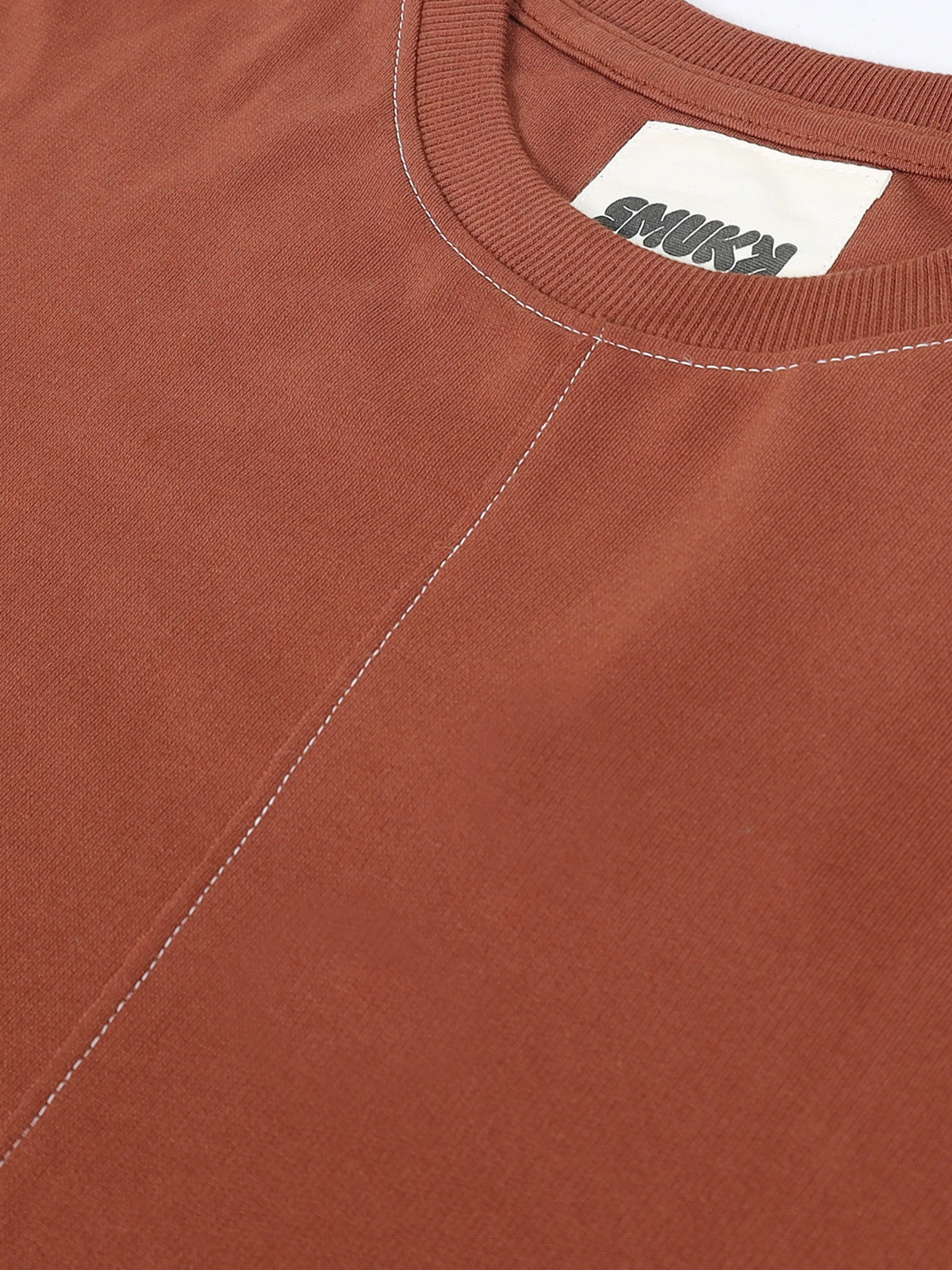 Men Brown Oversized Sweatshirt - Image 5
