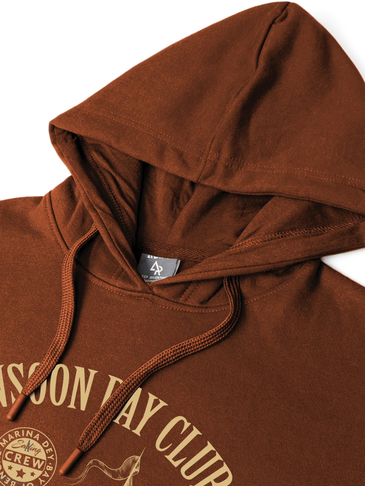 Men Brown Printed Hoodie - Image 4