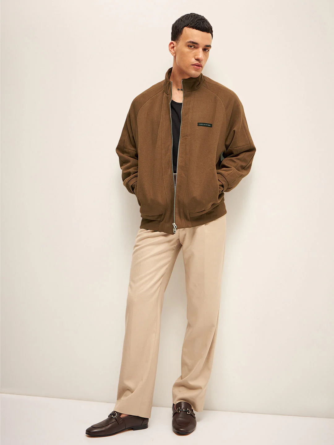 Men Brown Regular Fit Casual Jacket - Image 3