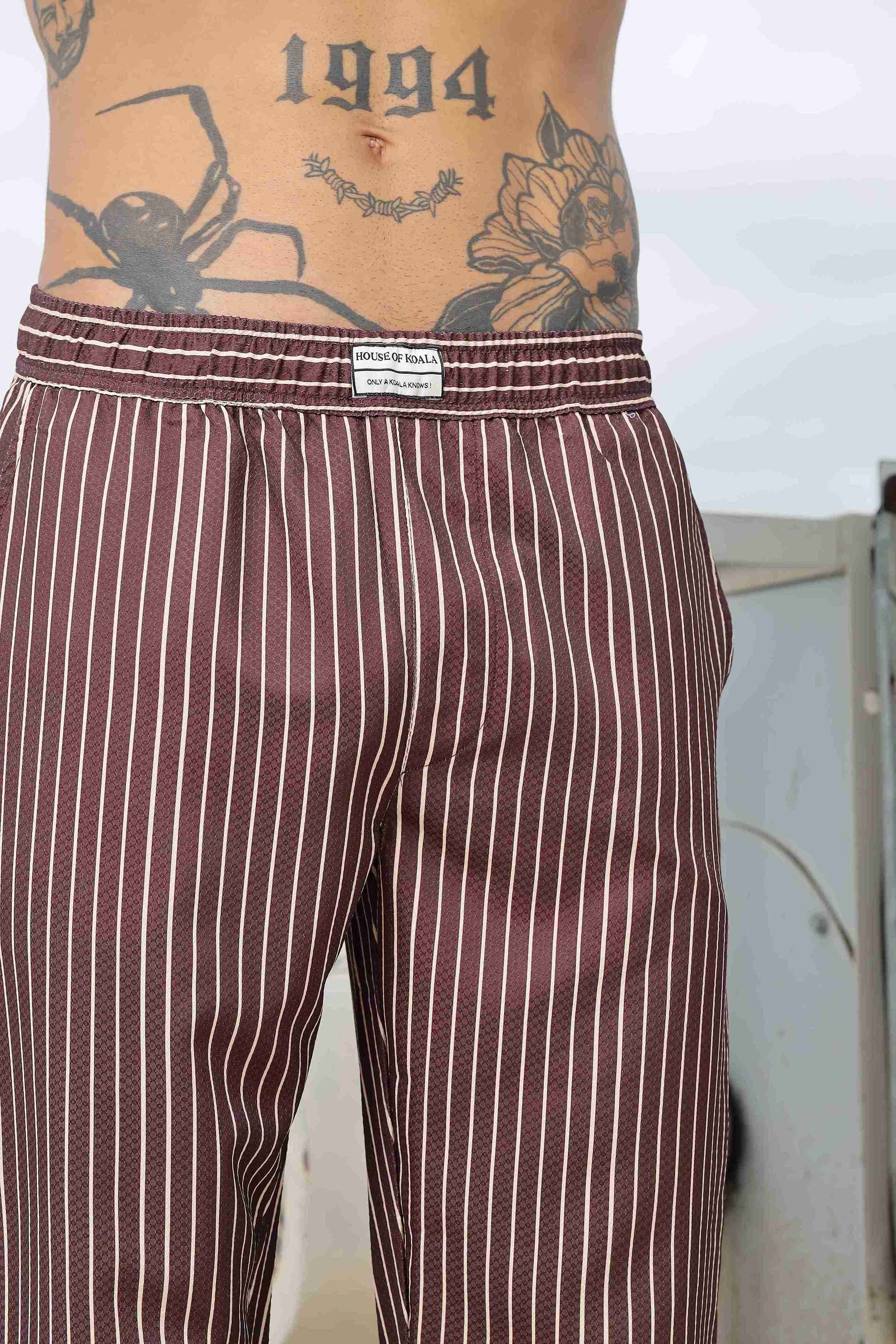 Men Brown Relaxed Fit Pants - Image 4
