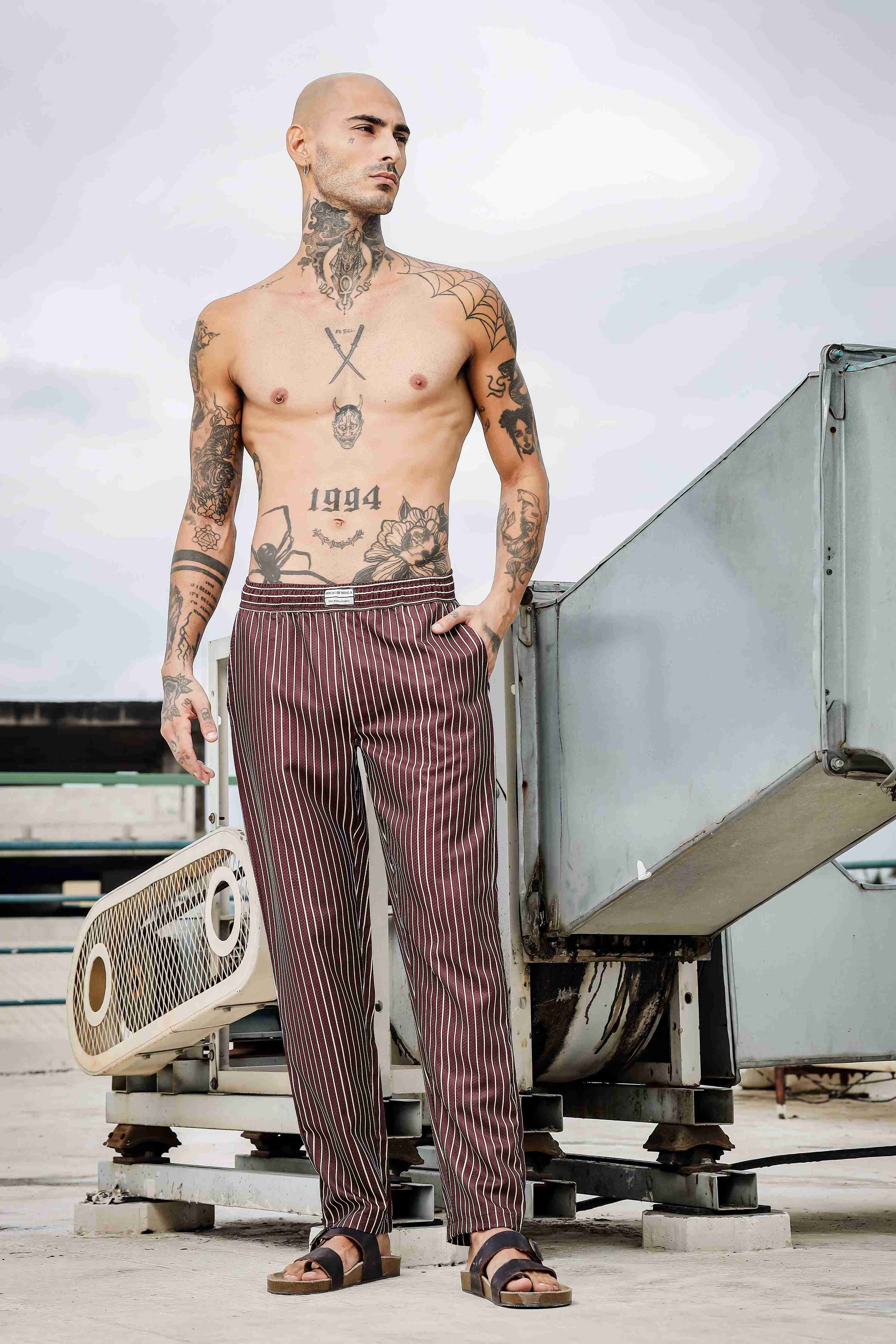 Men Brown Relaxed Fit Pants - Image 7