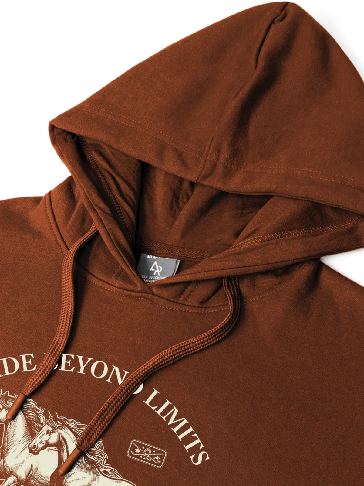 Men Brown Printed Hoodie - Image 5