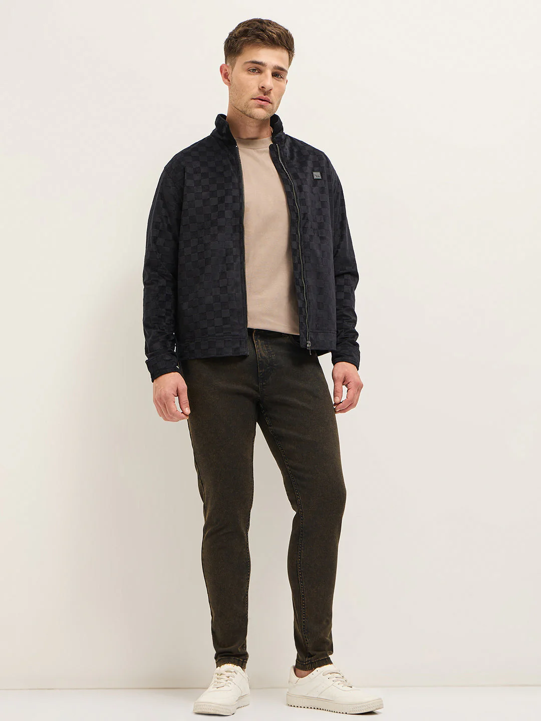 Men Brown Shaded Mid-Rise Skinny Fit Jeans - Image 4