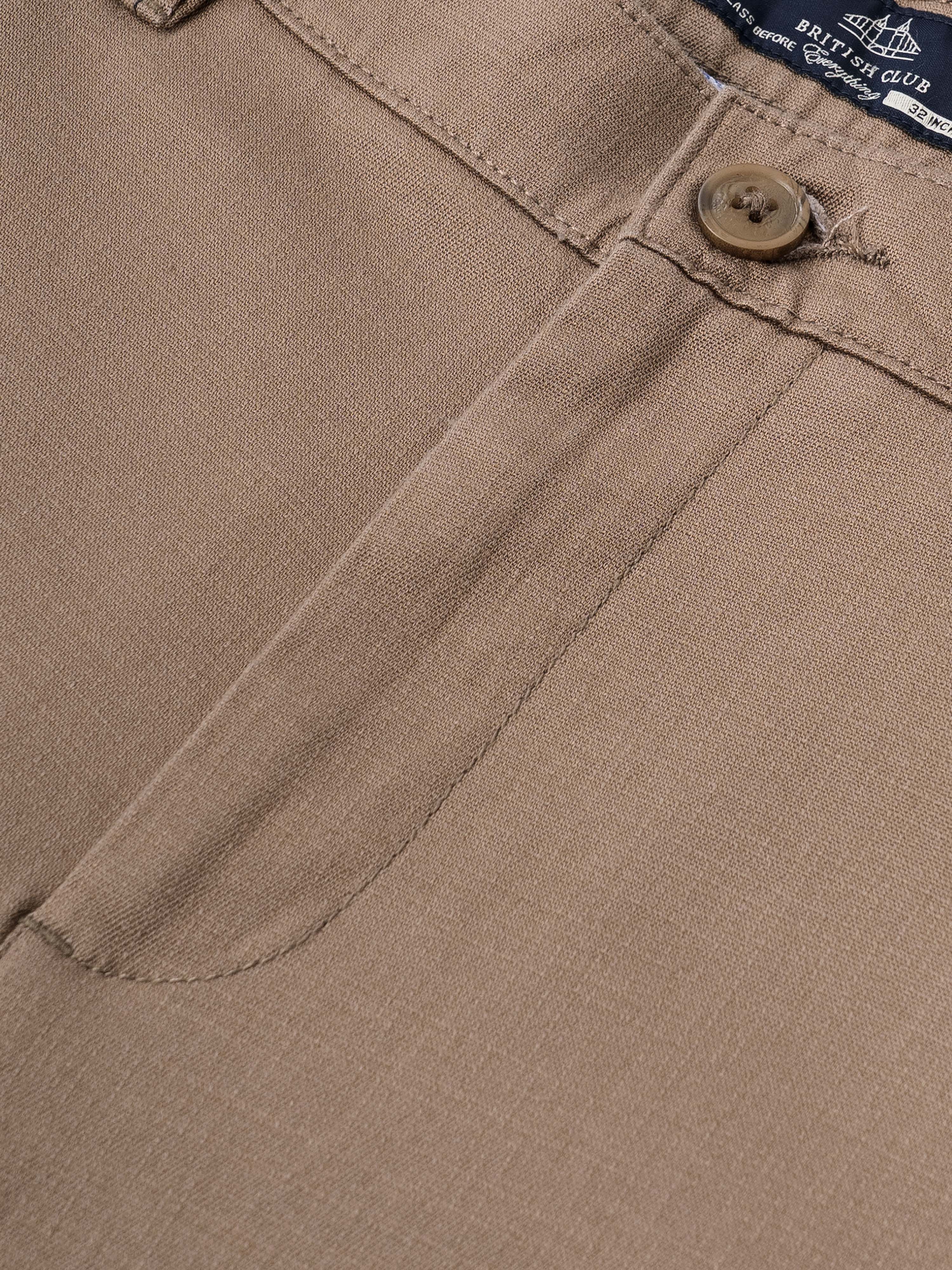 Men Brown Smart Slim Fit Chinos - Image 7
