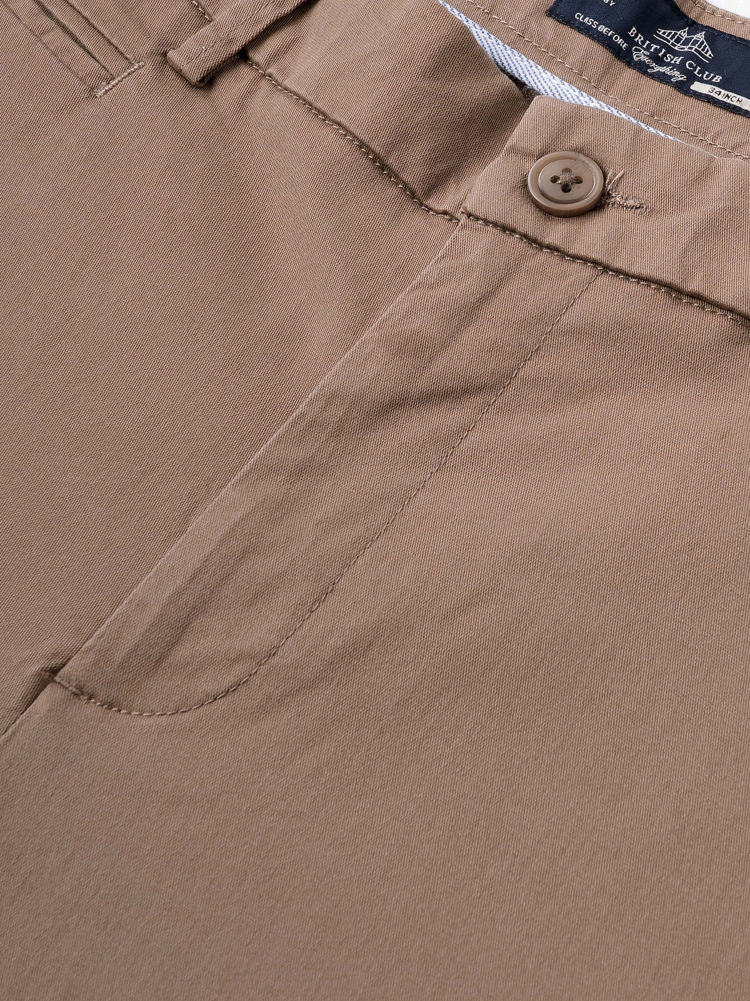 Men Brown Smart Slim Fit Chinos - Image 7