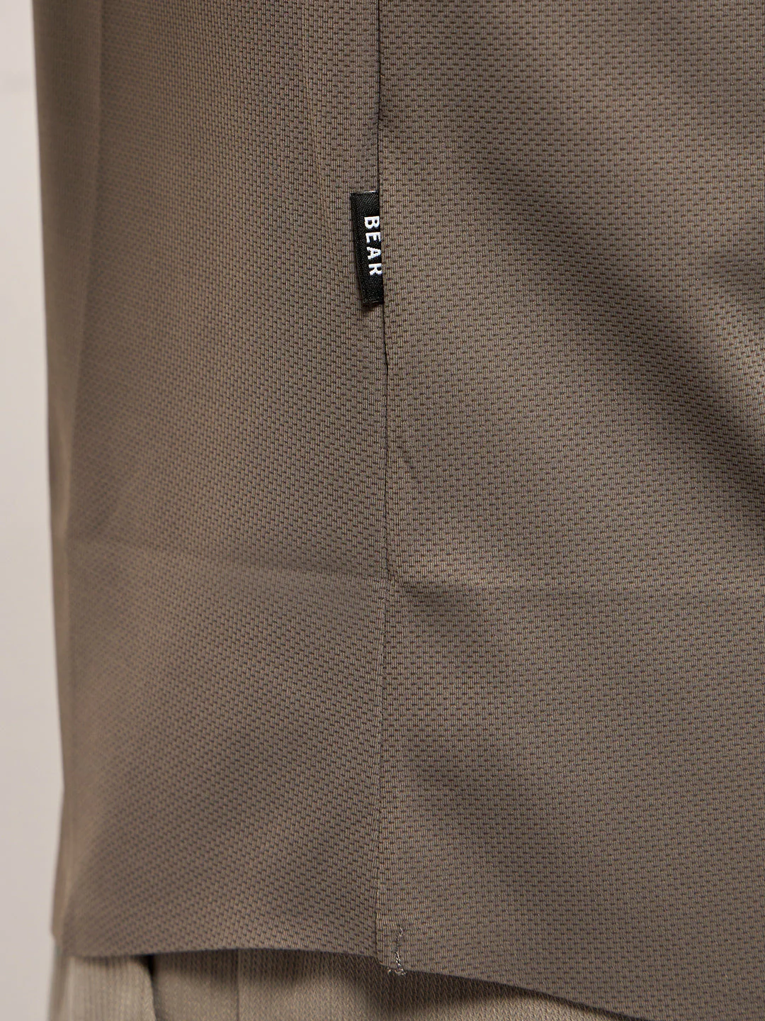 Men Brown Solid Nylon Blend Classic Spread Collar Shirt - Image 6