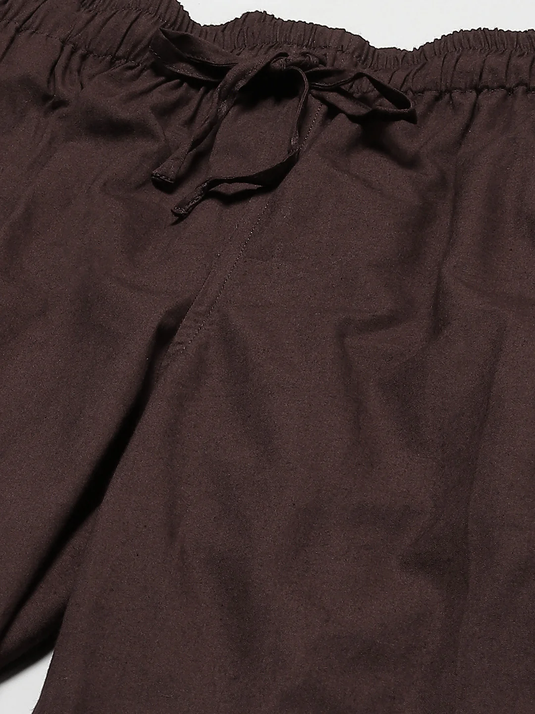 Men Brown Solid Pyjamas - Image 5